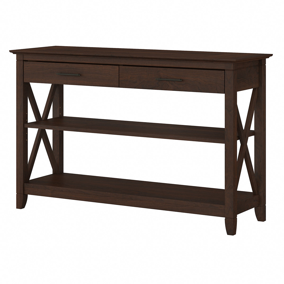 Bush Furniture Key West Console Table with Drawers and Shelves