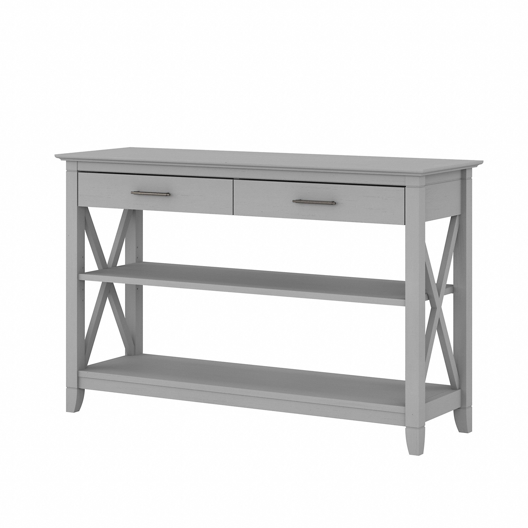 Bush Furniture Key West Console Table with Drawers and Shelves