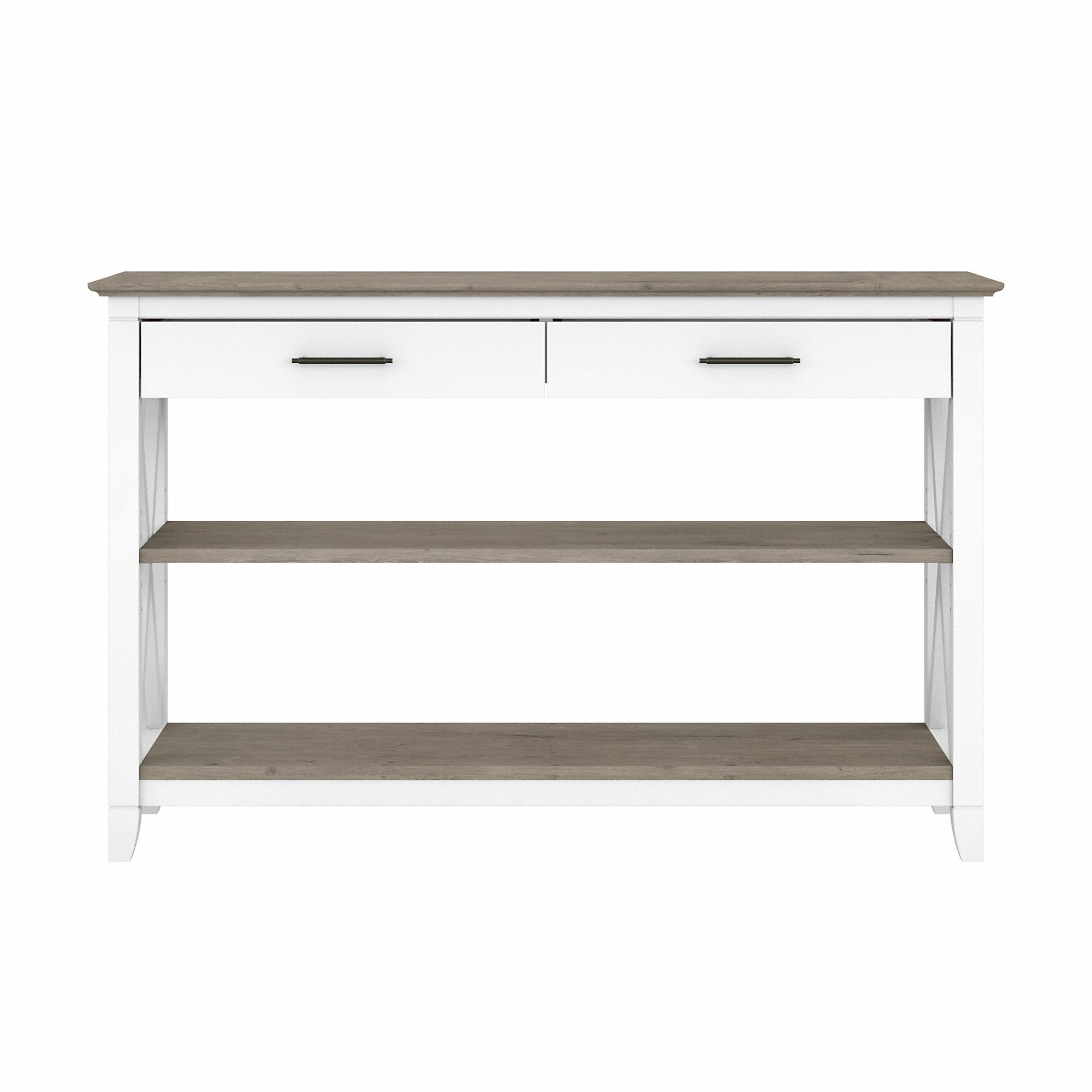 Bush Furniture Key West Console Table with Drawers and Shelves