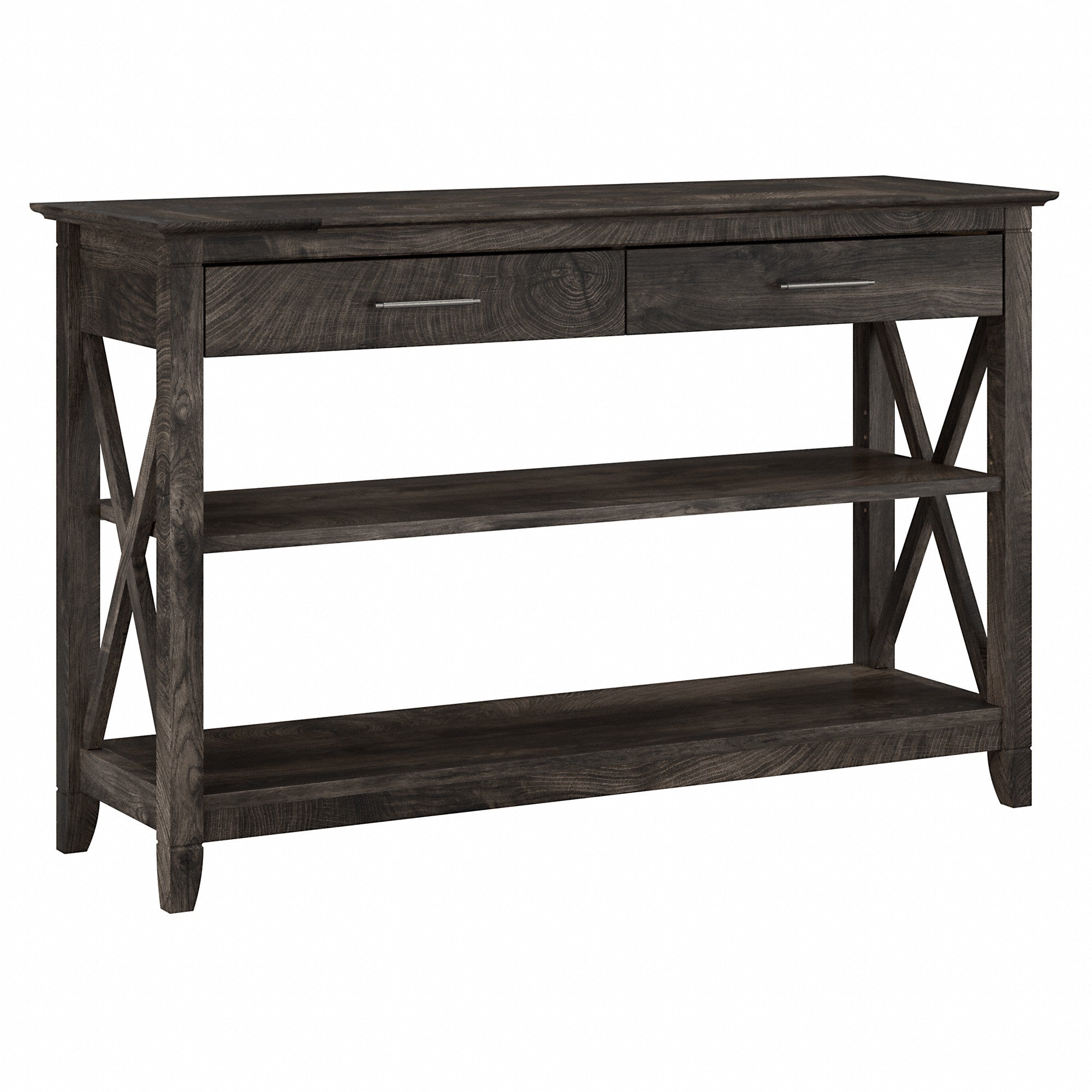 Bush Furniture Key West Console Table with Drawers and Shelves