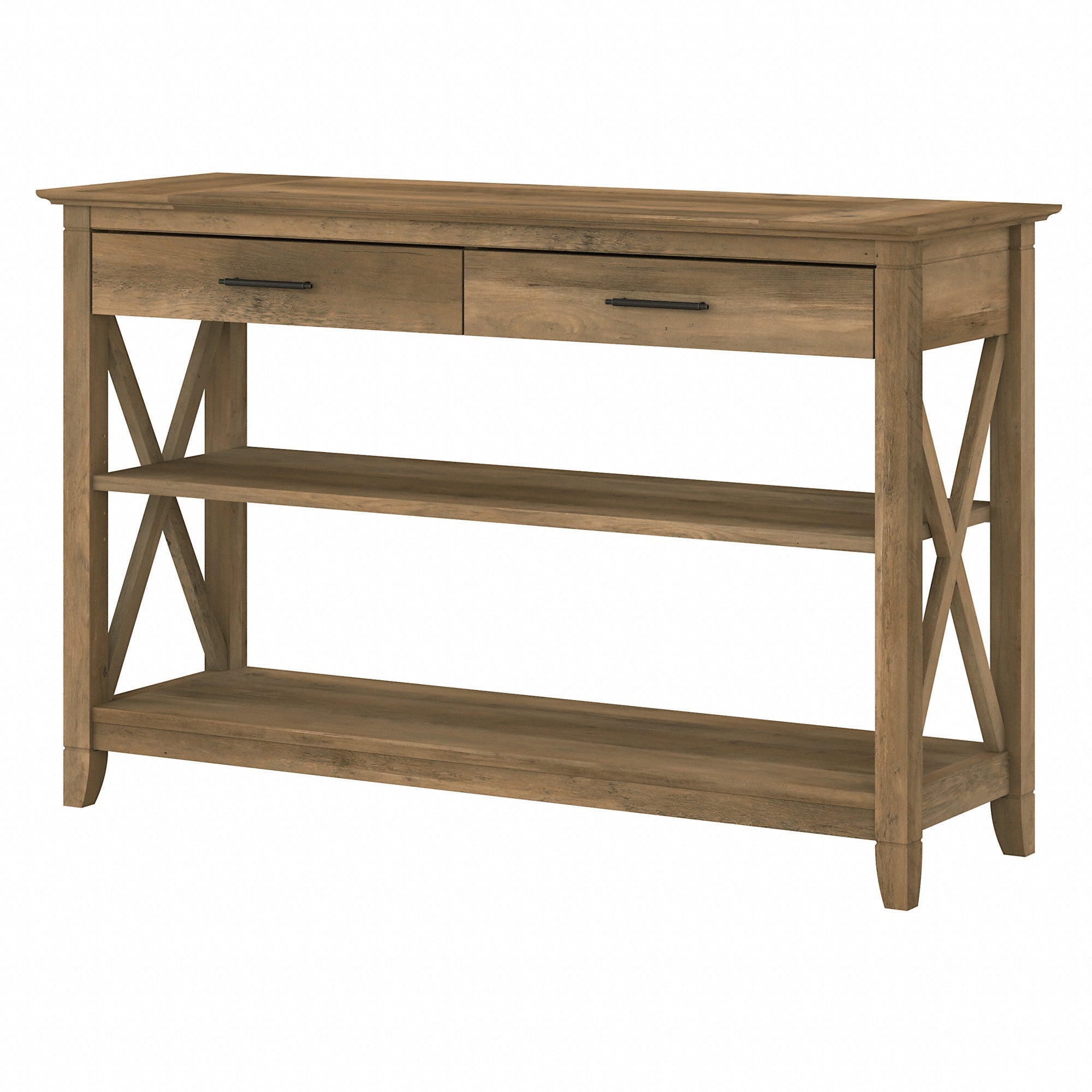 Bush Furniture Key West Console Table with Drawers and Shelves