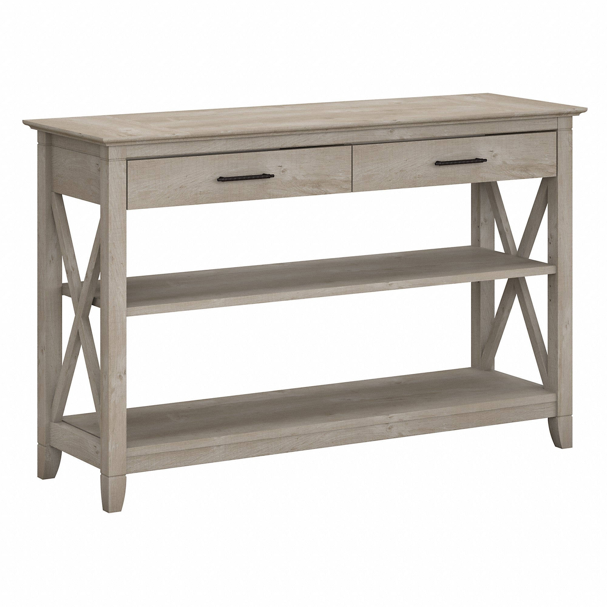 Bush Furniture Key West Console Table with Drawers and Shelves