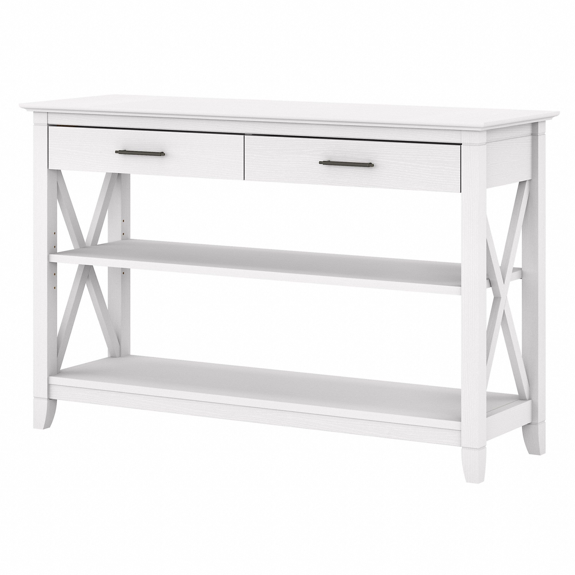 Bush Furniture Key West Console Table with Drawers and Shelves