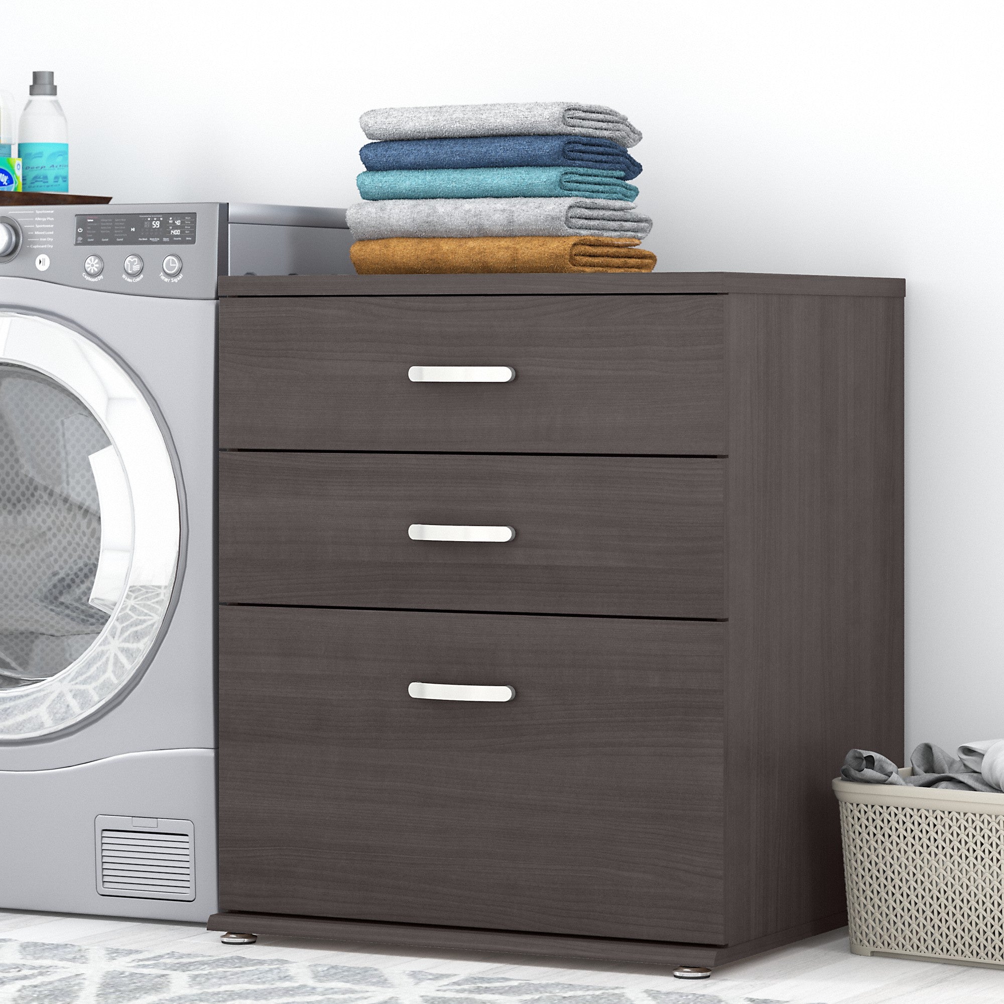 Bush Business Furniture Universal Laundry Room Storage Cabinet with Drawers