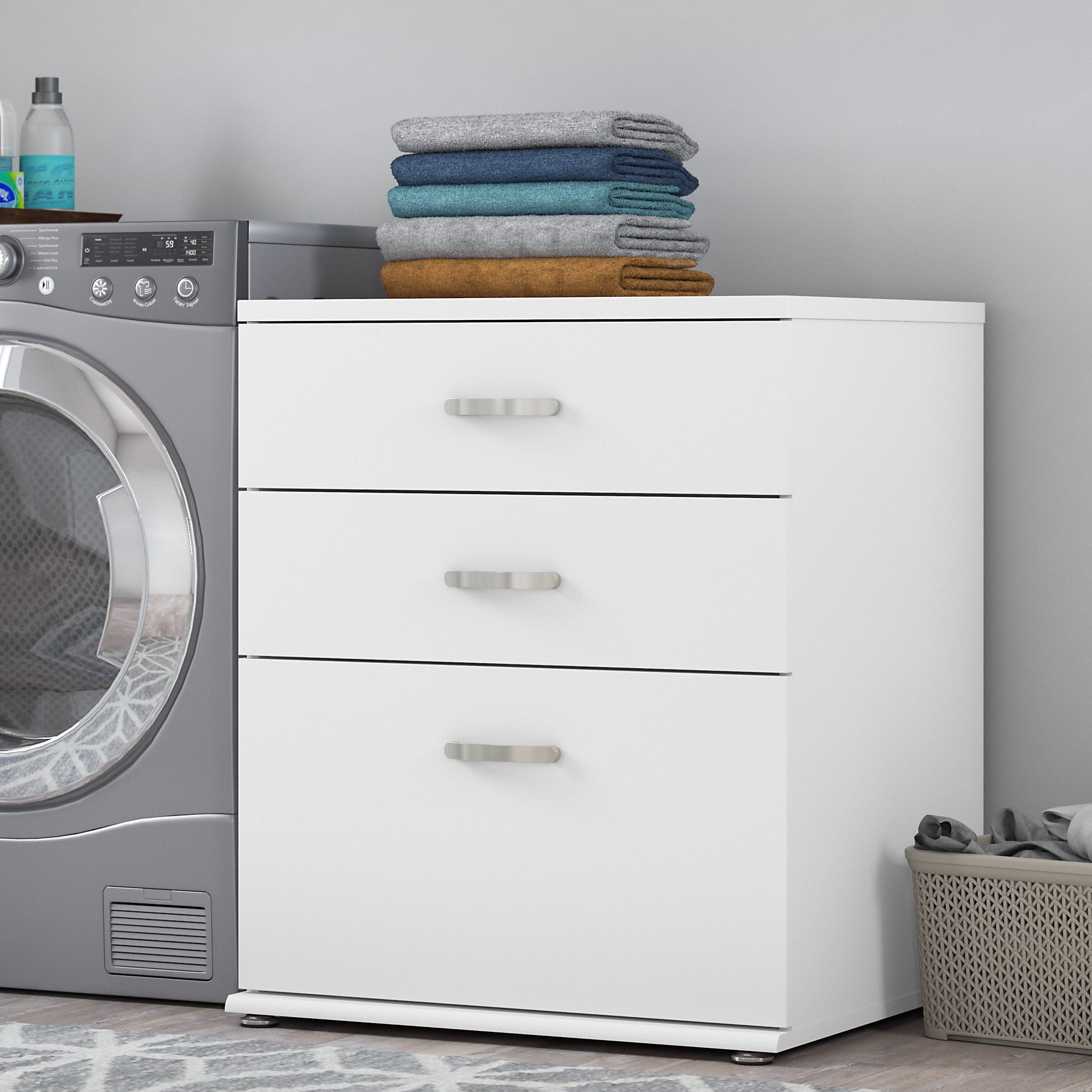 Bush Business Furniture Universal Laundry Room Storage Cabinet with Drawers