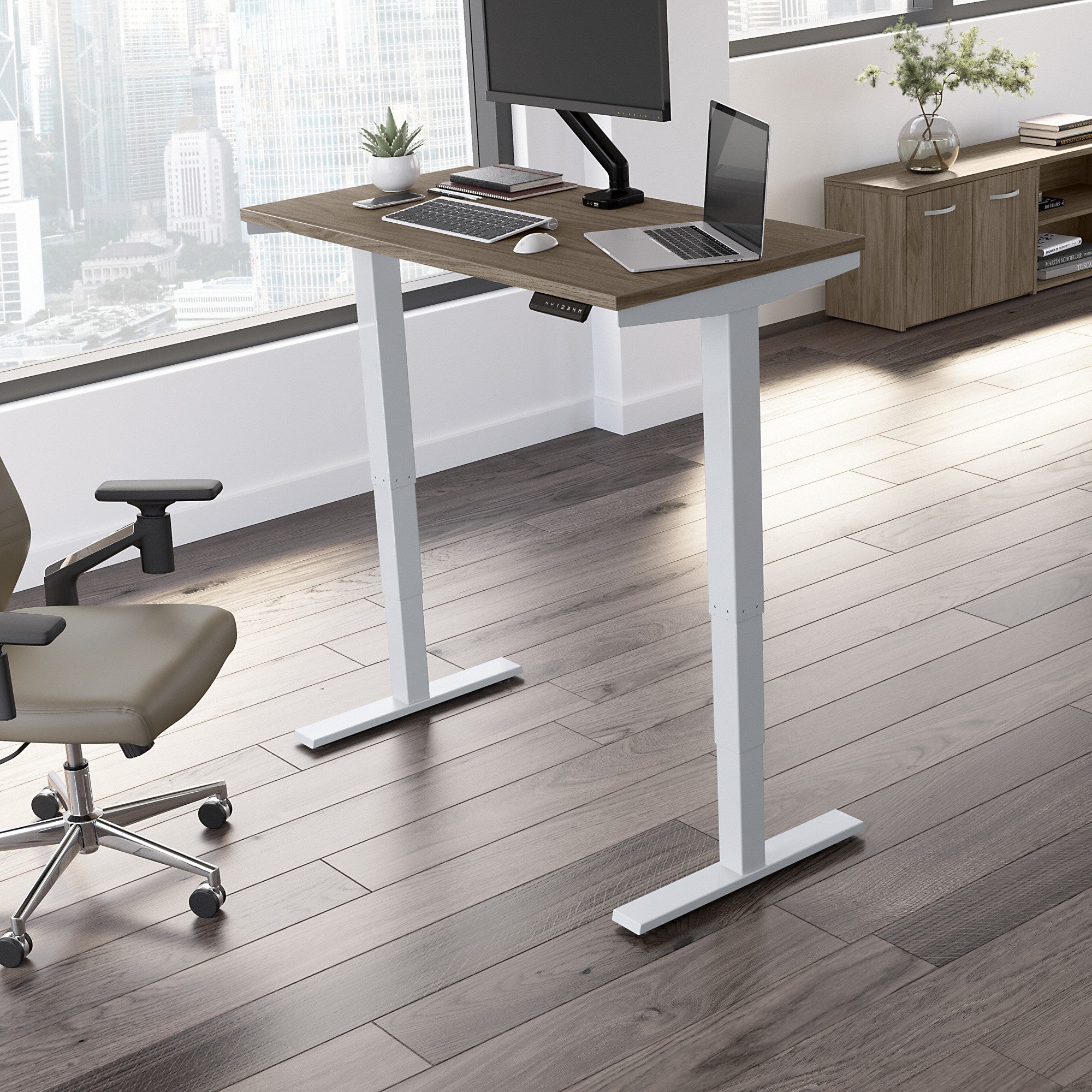 Move 40 Series by Bush Business Furniture 48W x 24D Electric Height Adjustable Standing Desk