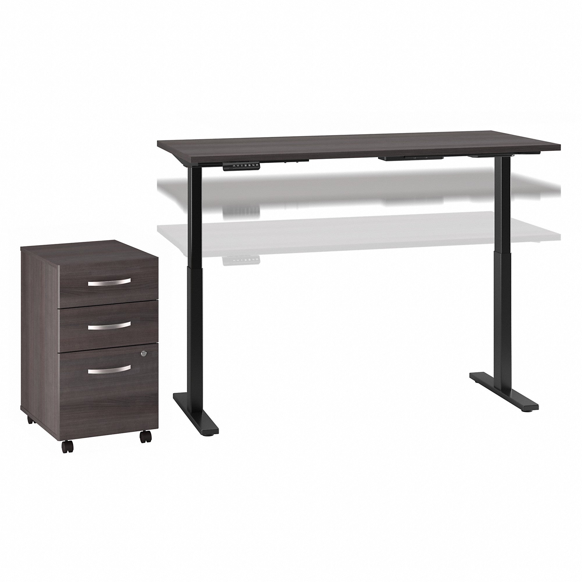 Move 60 Series by Bush Business Furniture 60W x 30D Height Adjustable Standing Desk with Storage