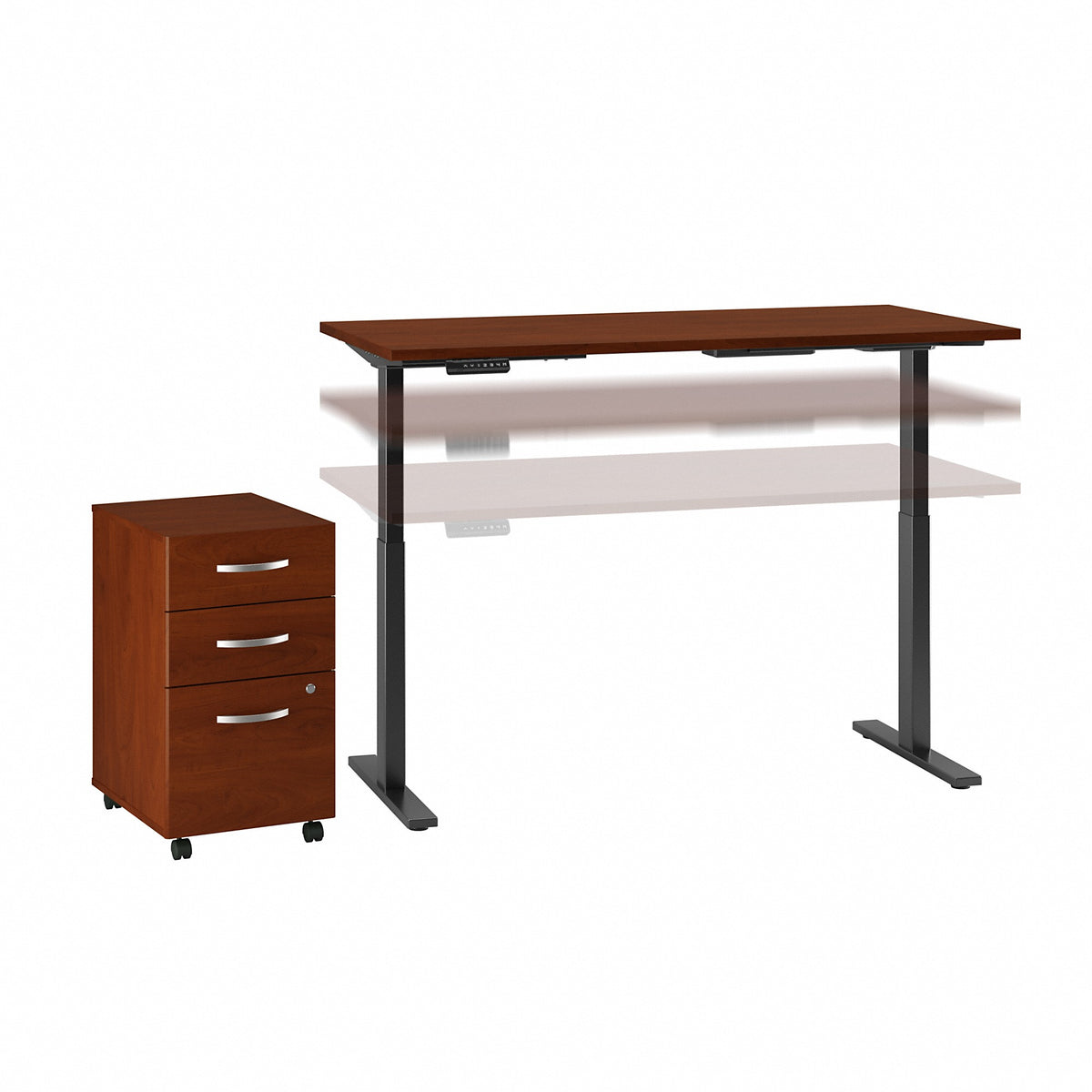 Move 60 Series by Bush Business Furniture 72W x 30D Height Adjustable Standing Desk with Storage