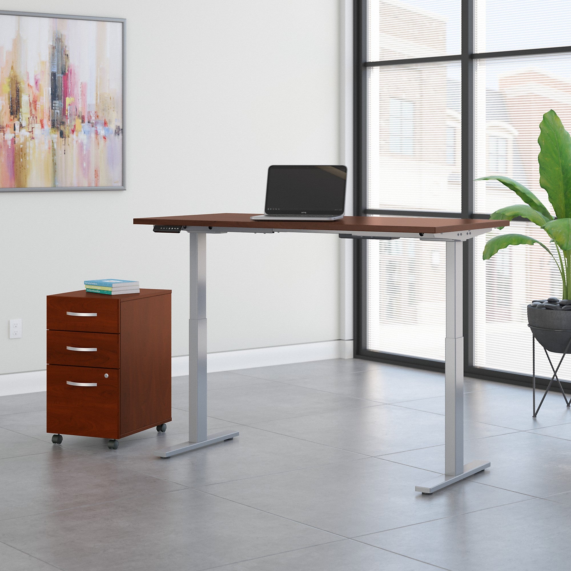 Move 60 Series by Bush Business Furniture 60W x 30D Height Adjustable Standing Desk with Storage