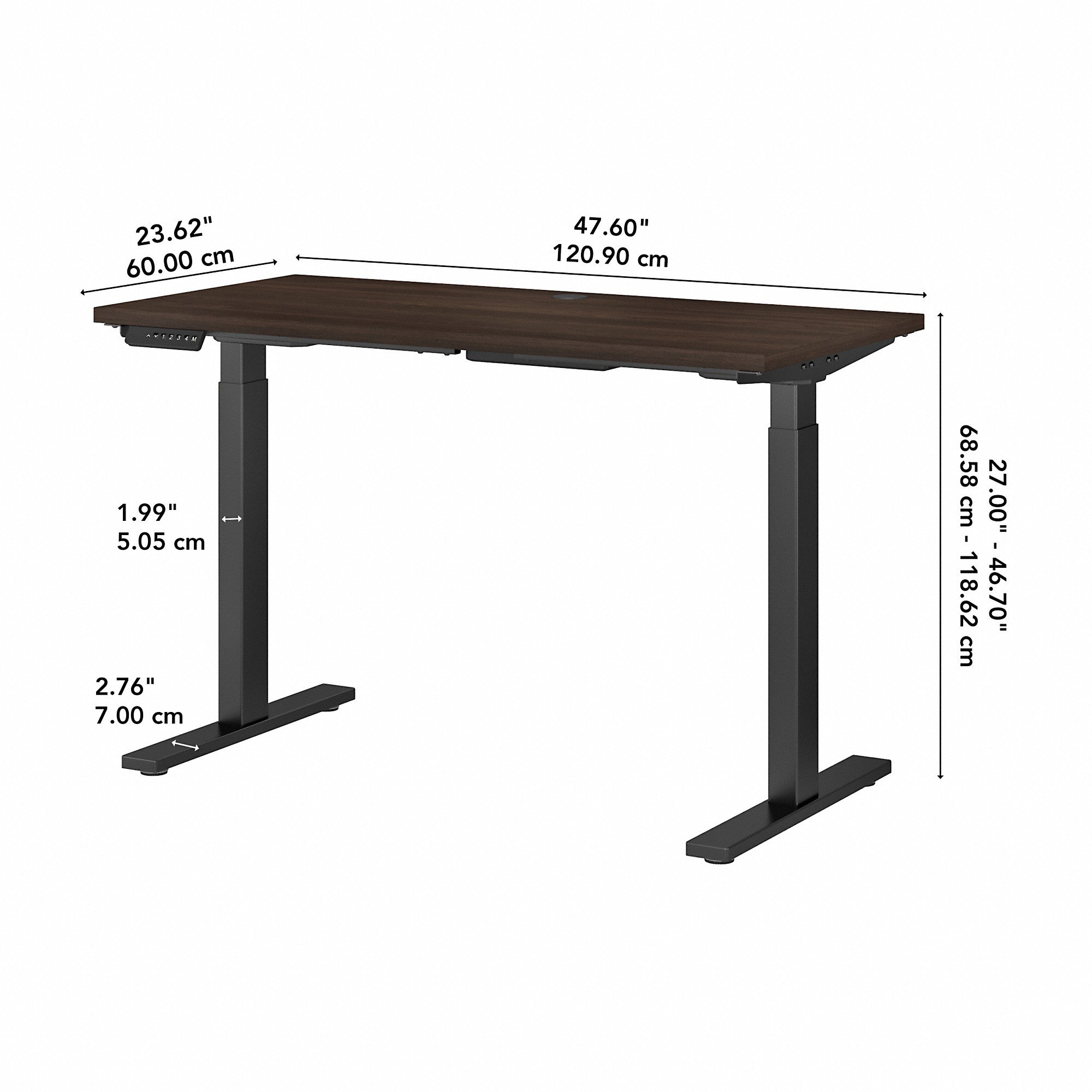 Move 60 Series by Bush Business Furniture 48W x 24D Height Adjustable Standing Desk