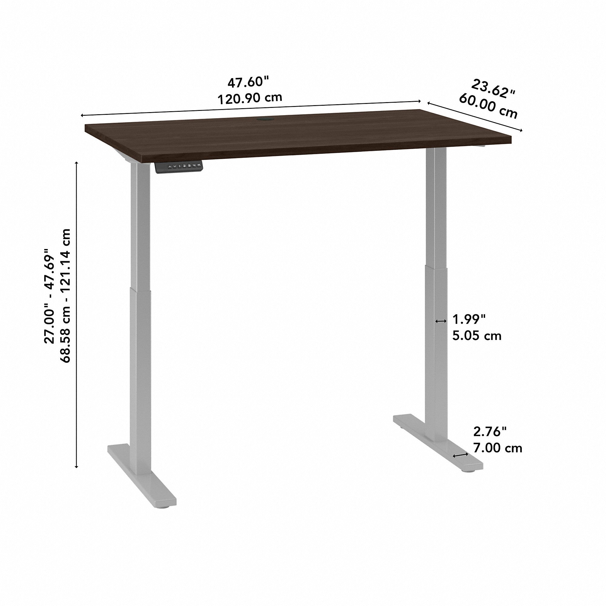 Move 60 Series by Bush Business Furniture 48W x 24D Electric Height Adjustable Standing Desk