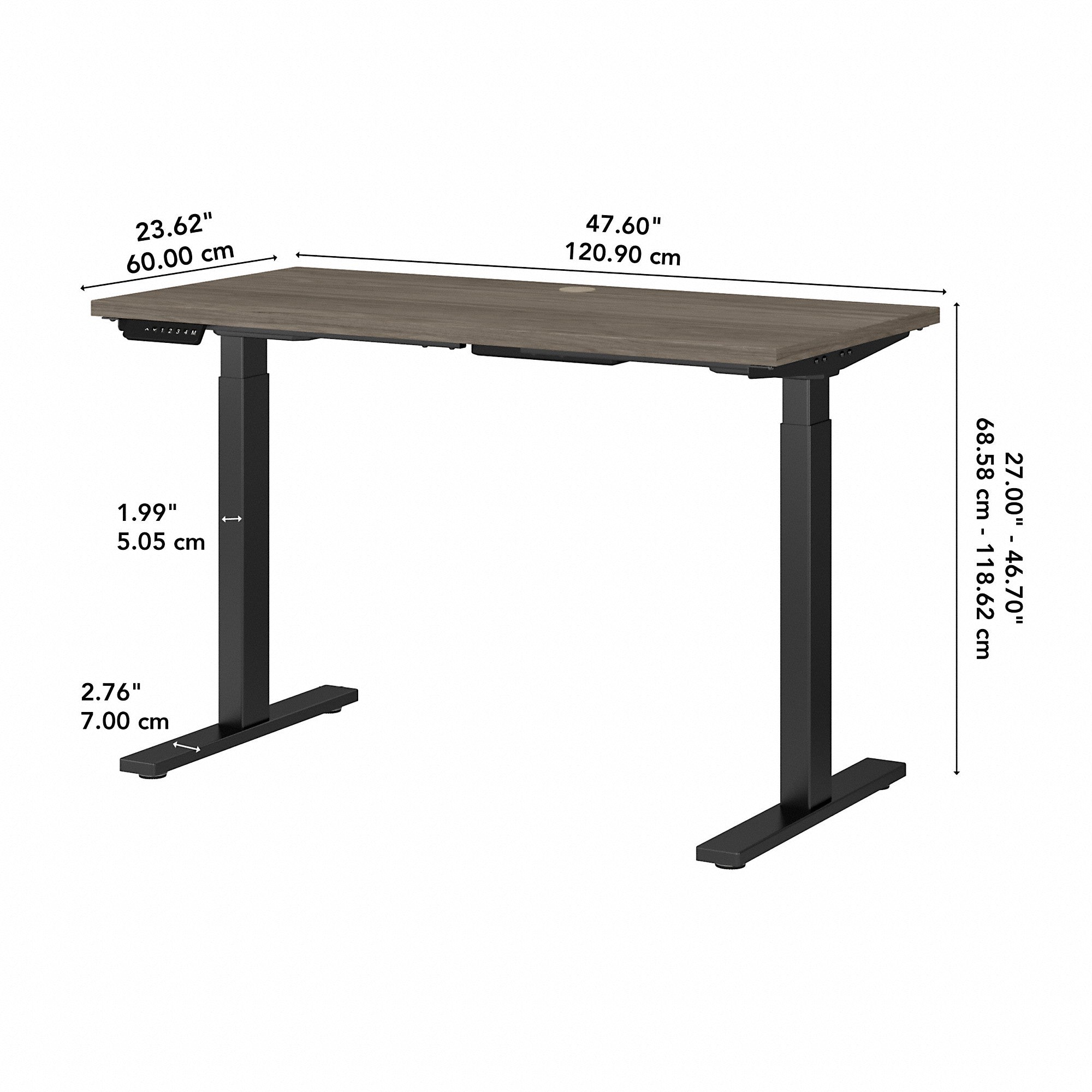 Move 60 Series by Bush Business Furniture 48W x 24D Height Adjustable Standing Desk