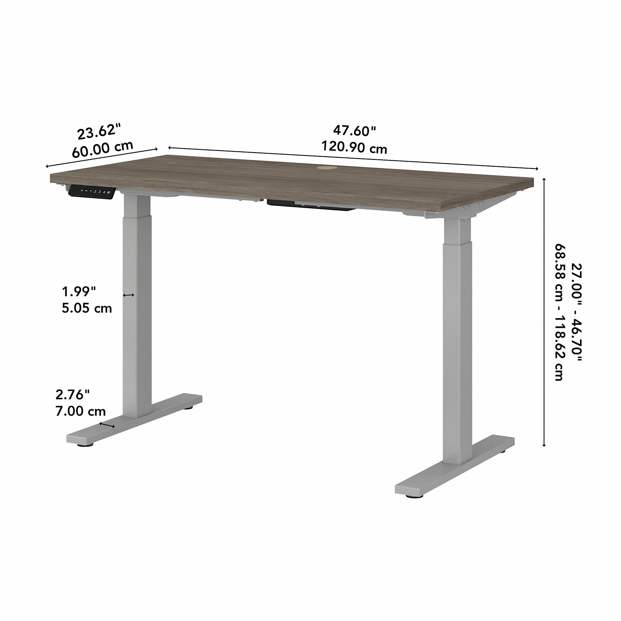 Move 60 Series by Bush Business Furniture 48W x 24D Height Adjustable Standing Desk