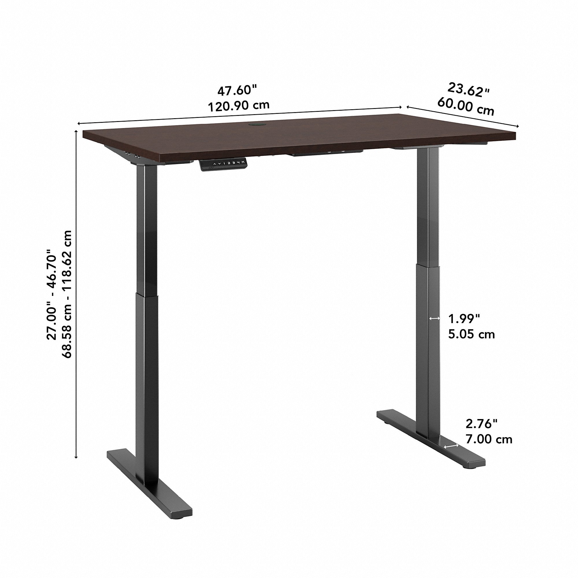 Move 60 Series by Bush Business Furniture 48W x 24D Height Adjustable Standing Desk