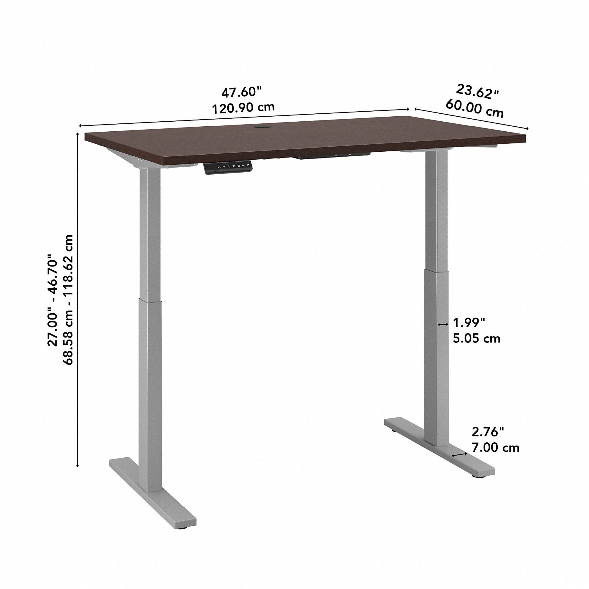 Move 60 Series by Bush Business Furniture 48W x 24D Height Adjustable Standing Desk