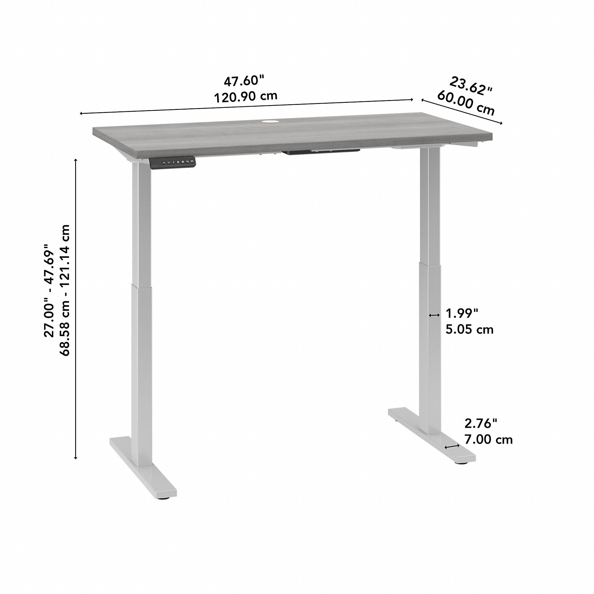 Move 60 Series by Bush Business Furniture 48W x 24D Electric Height Adjustable Standing Desk