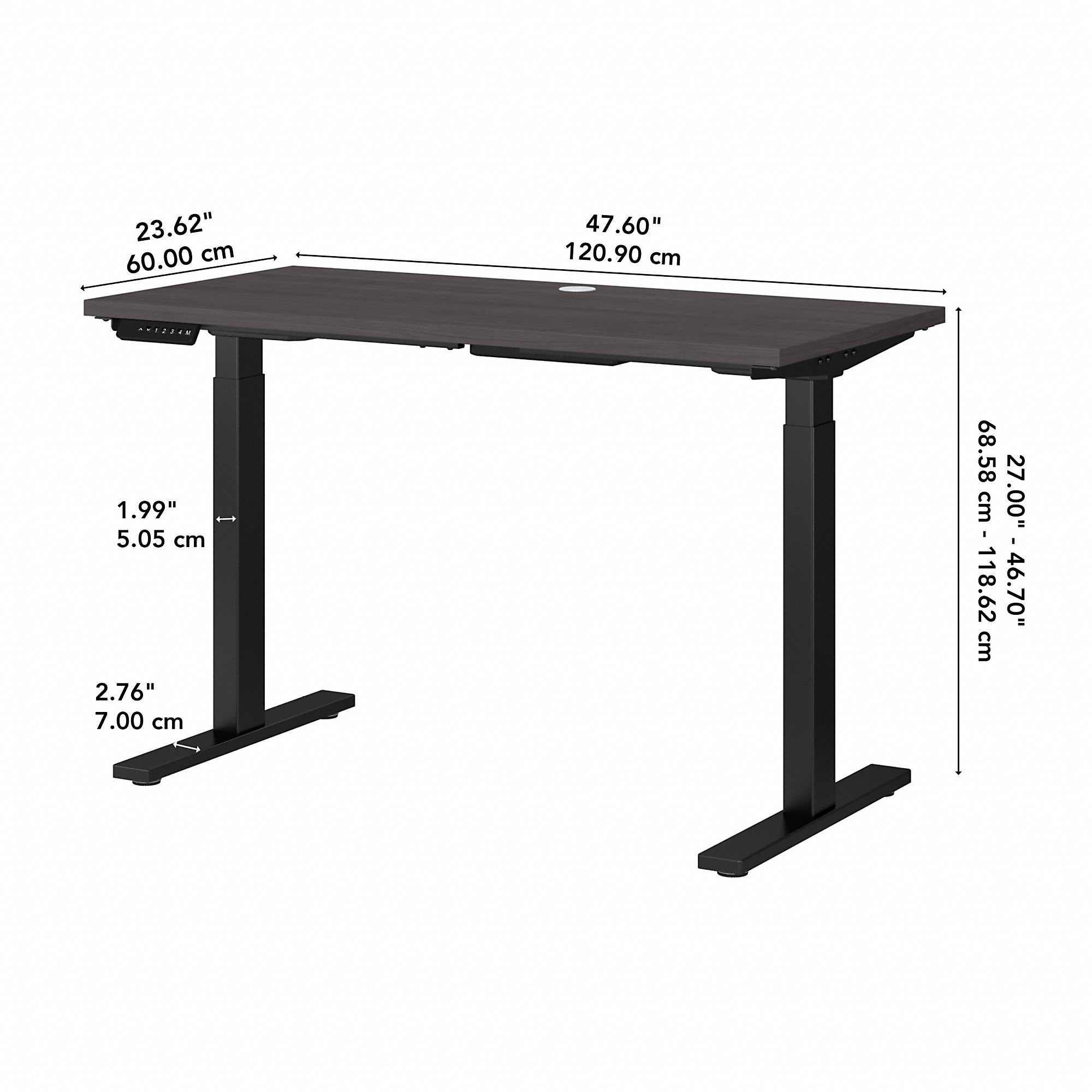 Move 60 Series by Bush Business Furniture 48W x 24D Height Adjustable Standing Desk