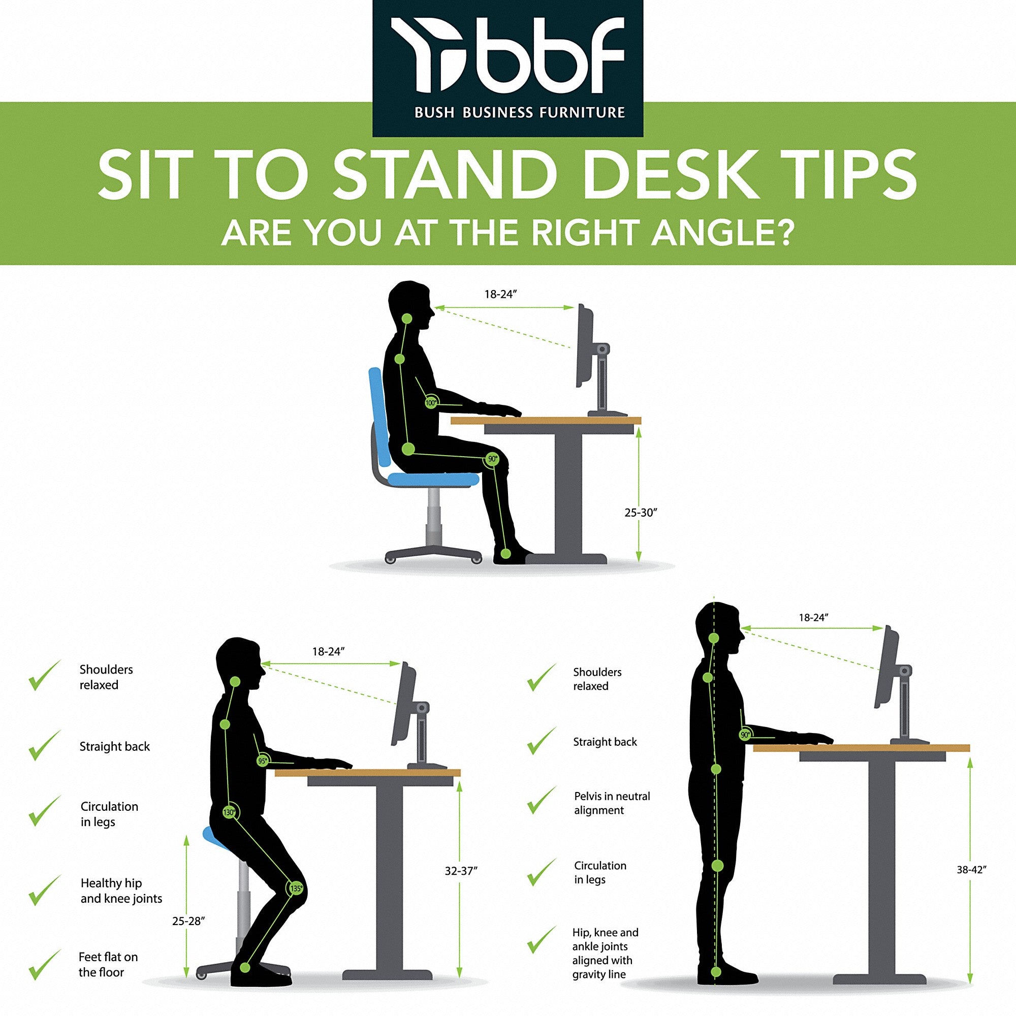 Move 60 Series by Bush Business Furniture 48W x 24D Height Adjustable Standing Desk