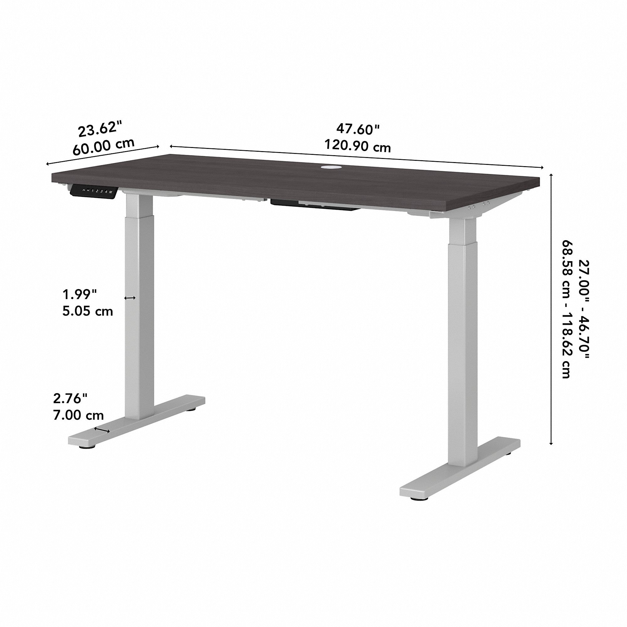 Move 60 Series by Bush Business Furniture 48W x 24D Height Adjustable Standing Desk