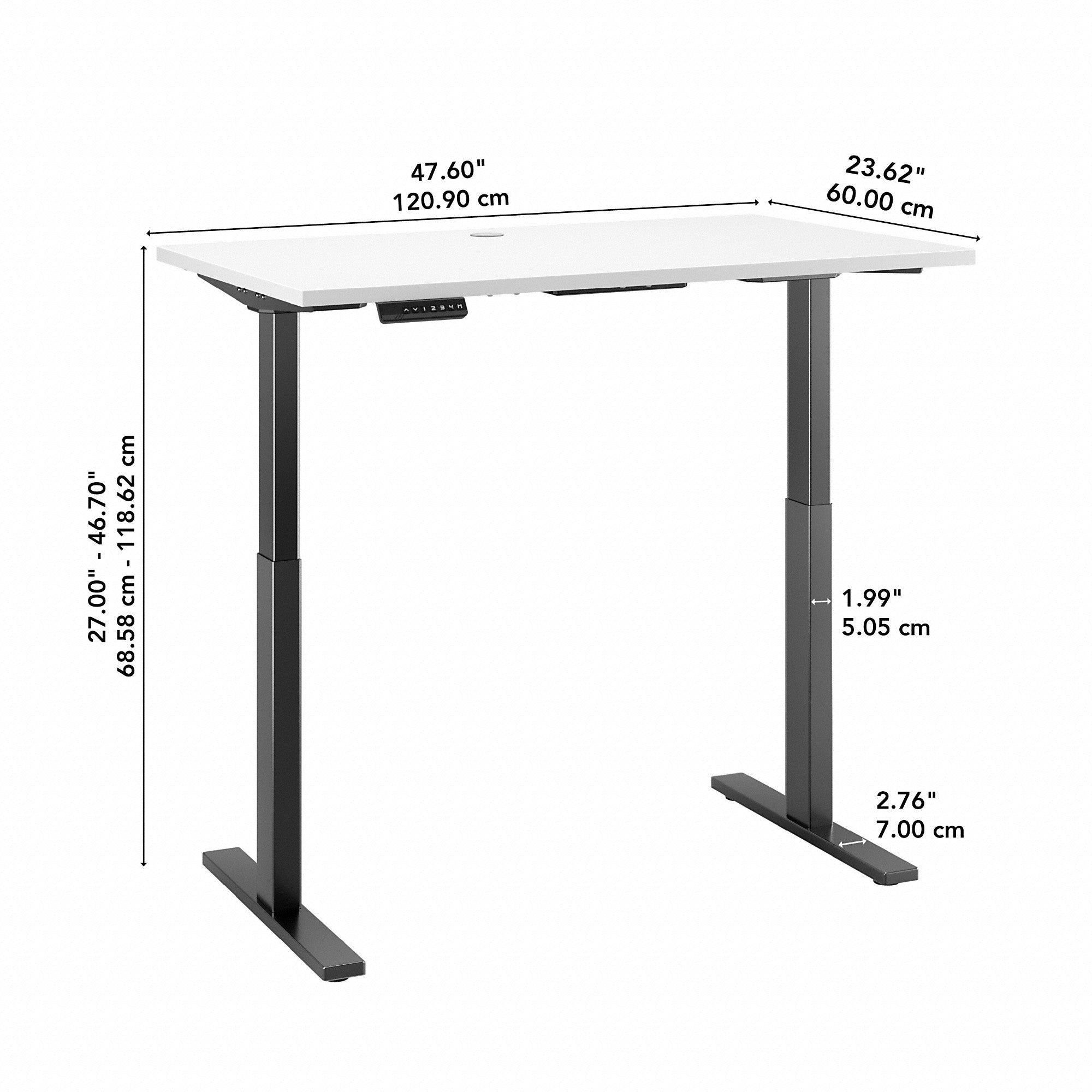 Move 60 Series by Bush Business Furniture 48W x 24D Electric Height Adjustable Standing Desk