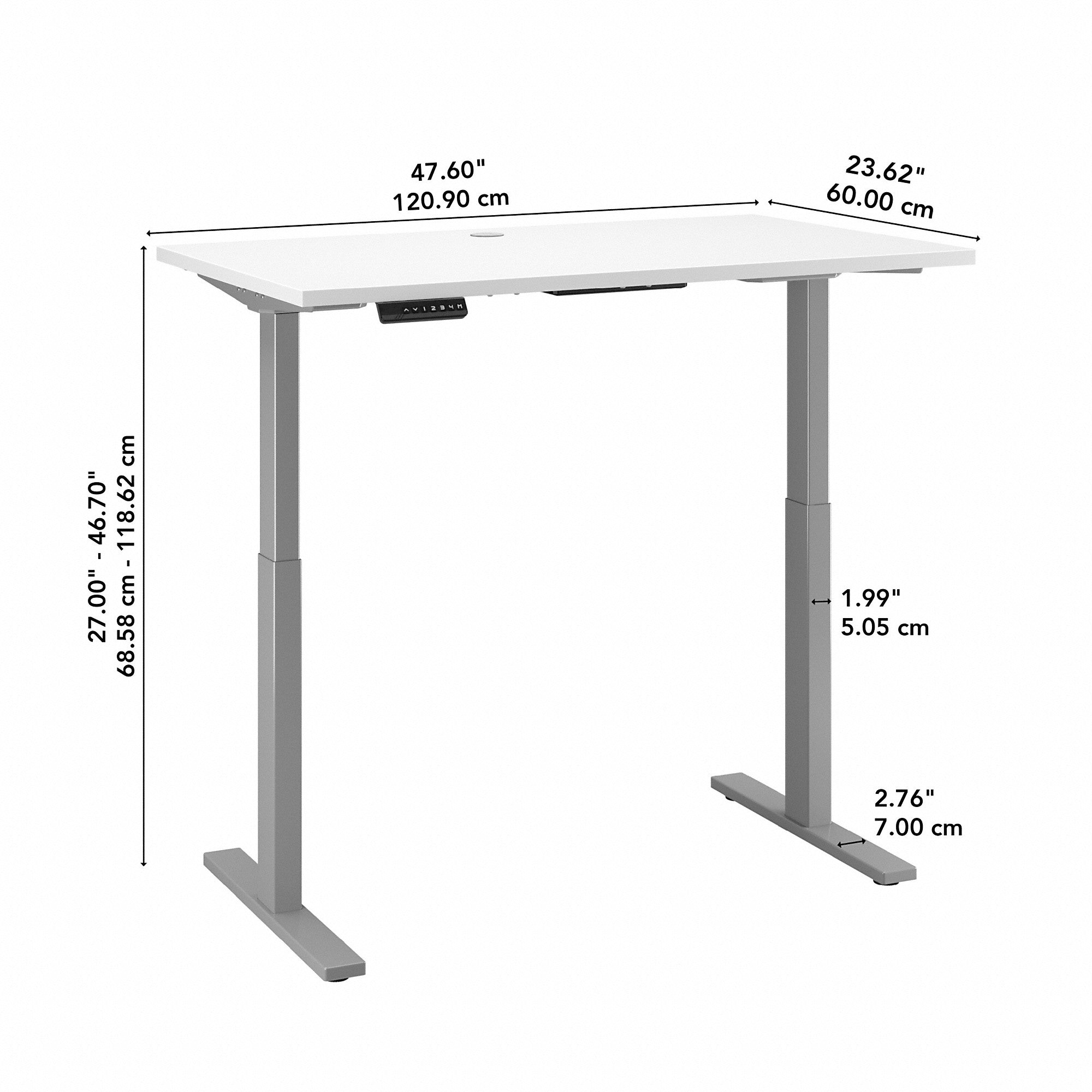 Move 60 Series by Bush Business Furniture 48W x 24D Electric Height Adjustable Standing Desk