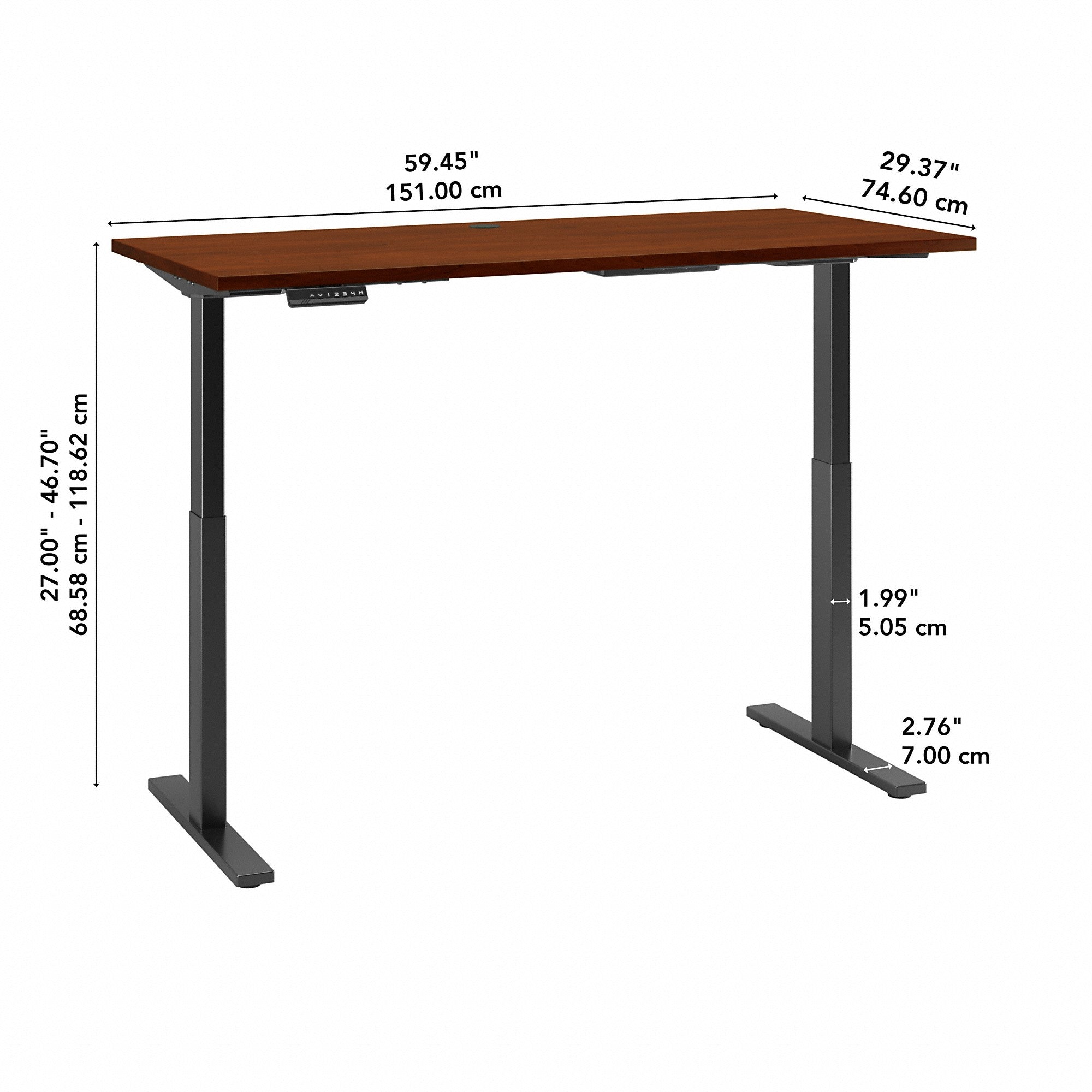 Move 60 Series by Bush Business Furniture 60W x 30D Height Adjustable Standing Desk