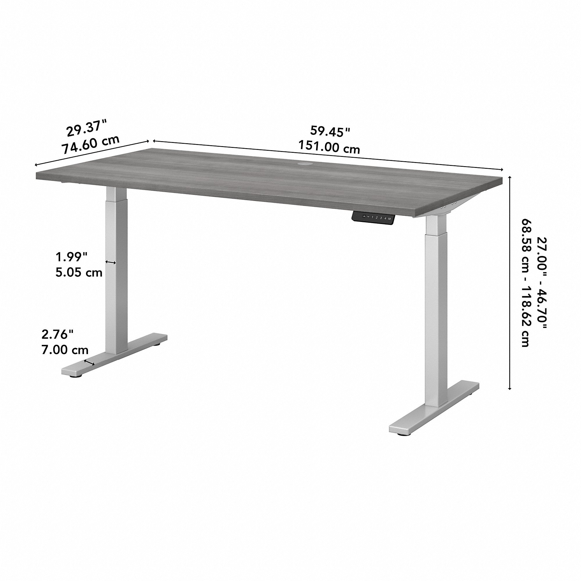 Move 60 Series by Bush Business Furniture 60W x 30D Height Adjustable Standing Desk