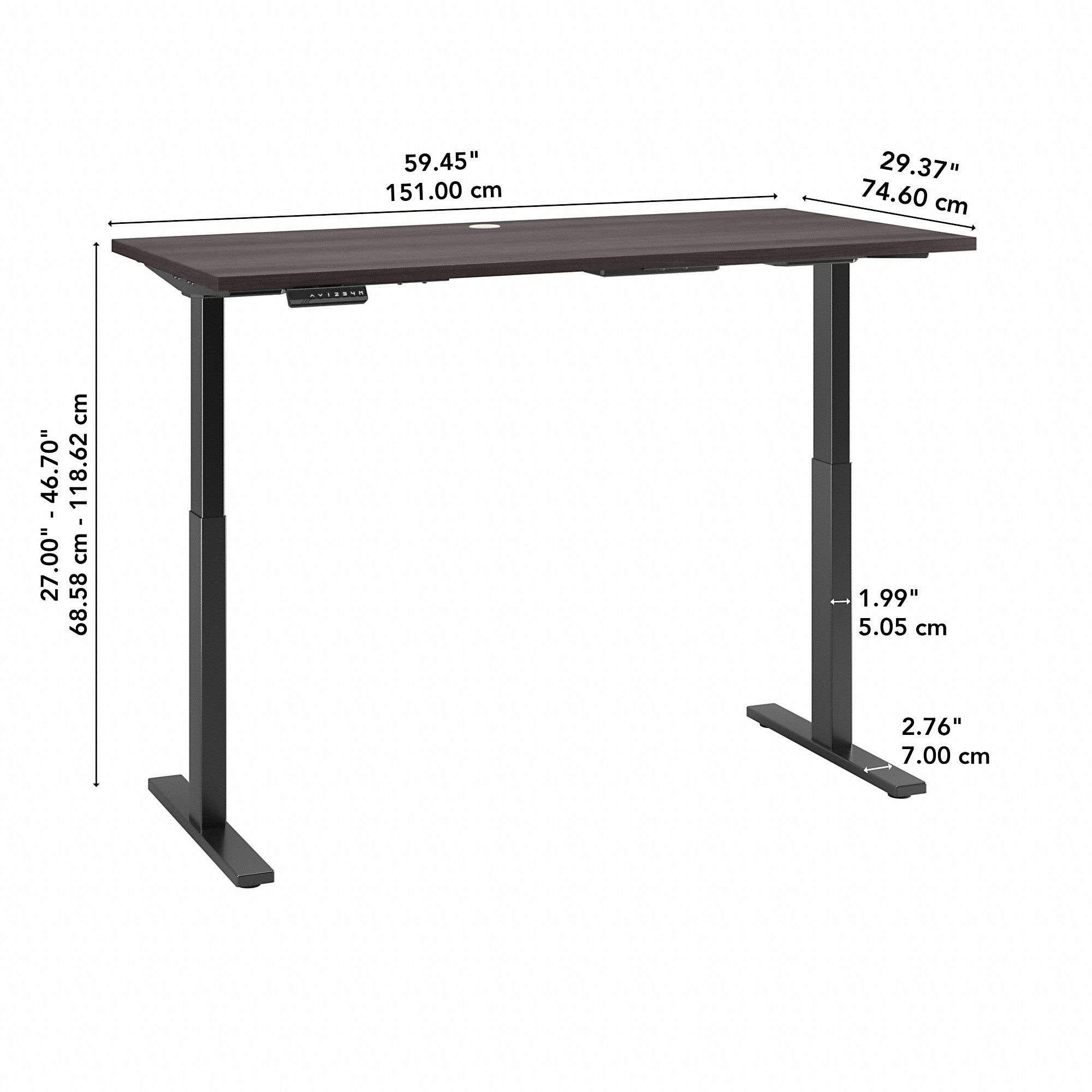 Move 60 Series by Bush Business Furniture 60W x 30D Height Adjustable Standing Desk