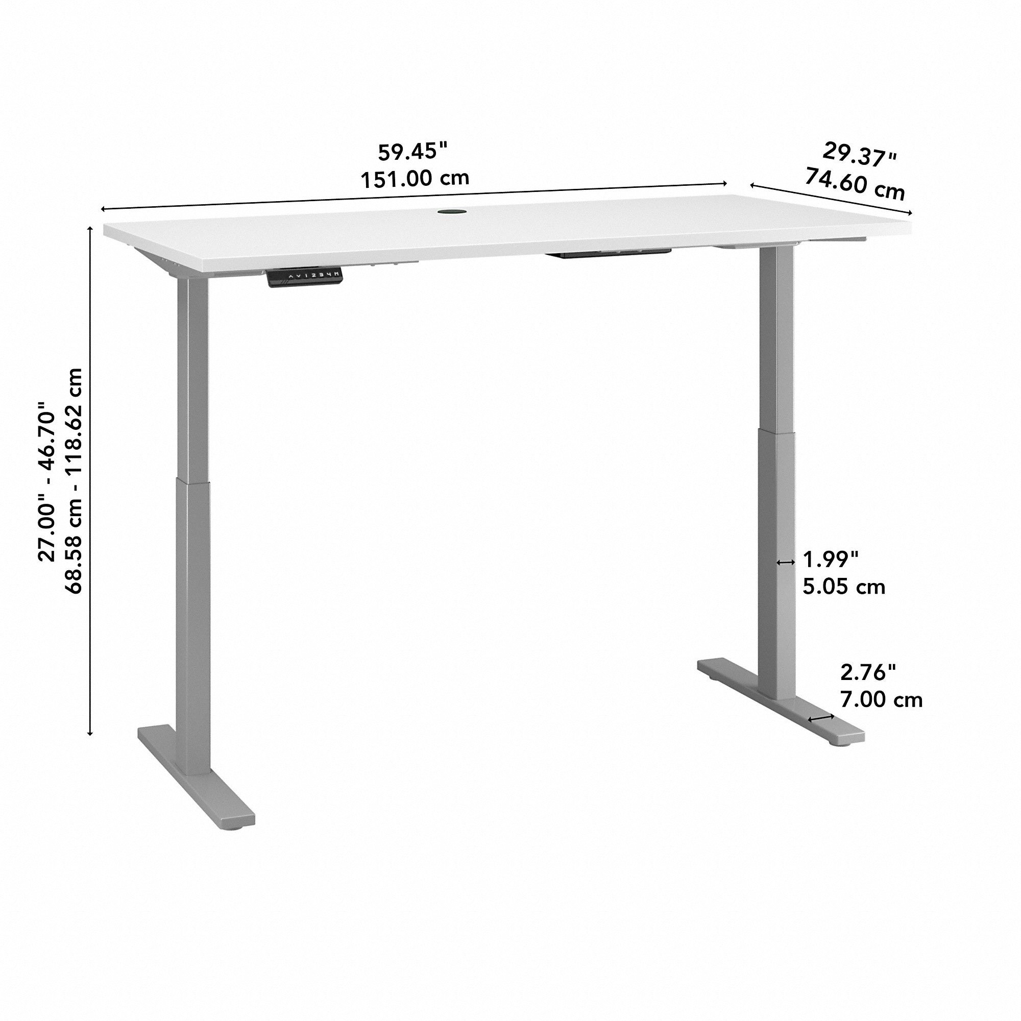 Move 60 Series by Bush Business Furniture 60W x 30D Height Adjustable Standing Desk