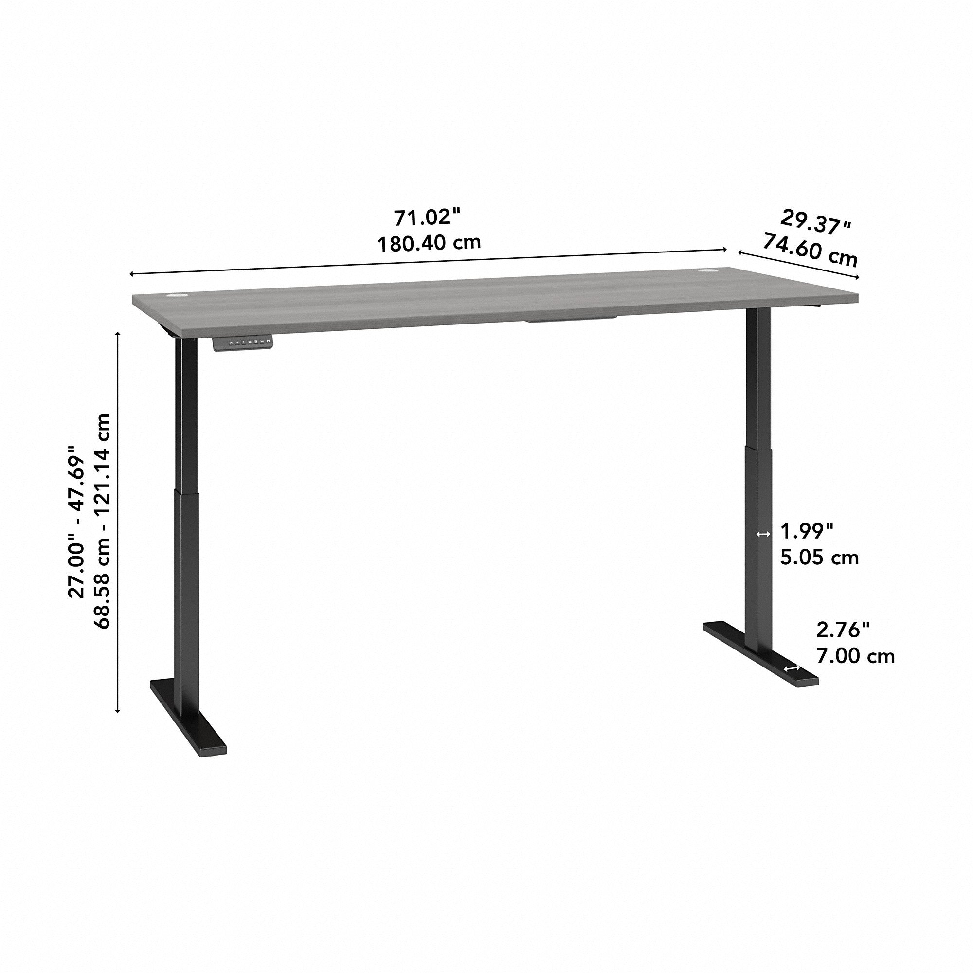 Move 60 Series by Bush Business Furniture 72W x 30D Electric Height Adjustable Standing Desk