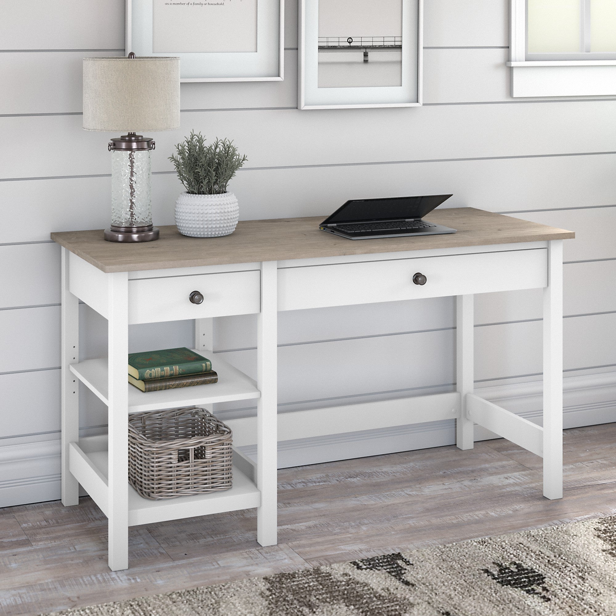 Bush Furniture Mayfield 54W Computer Desk with Shelves