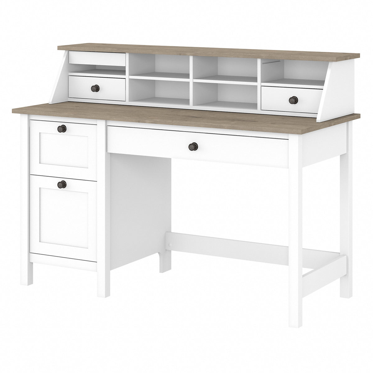 Bush Furniture Mayfield 54W Computer Desk with Drawers and Desktop Organizer