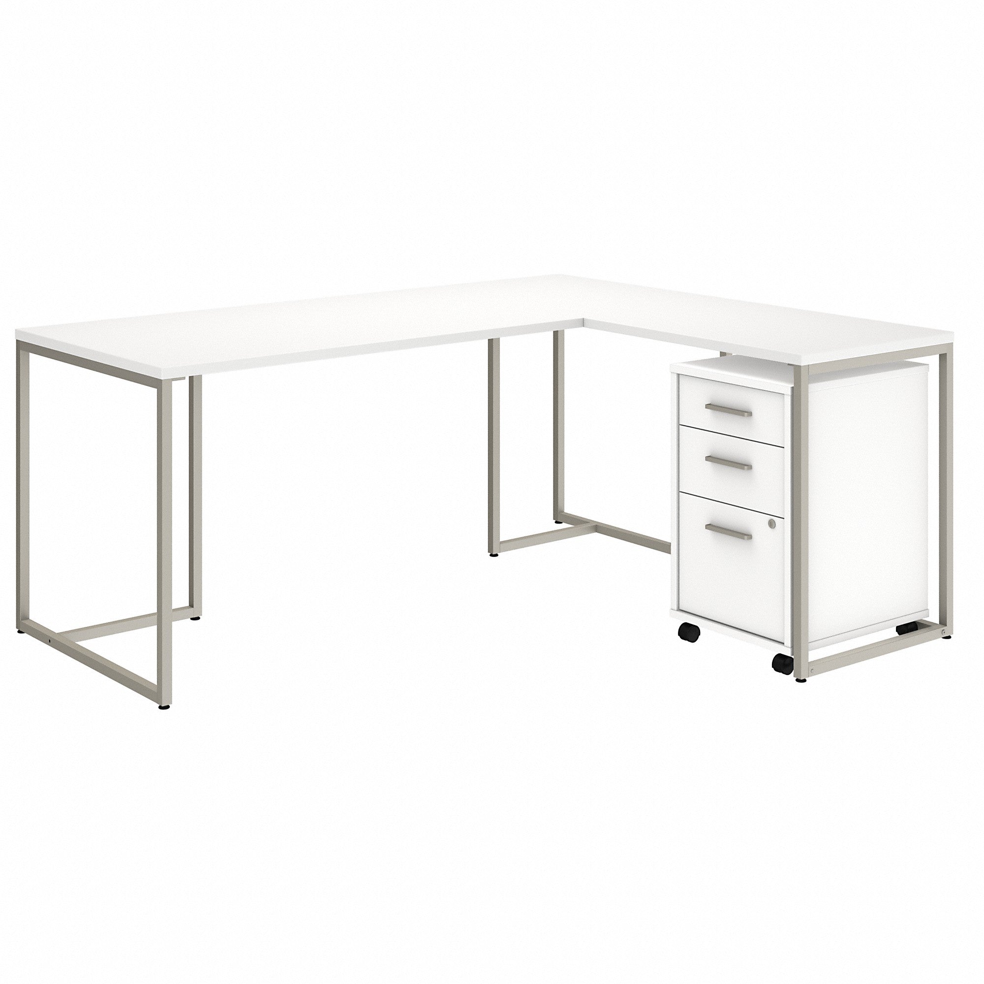 Office by kathy ireland® Method 72W L Shaped Desk with 30W Return and Mobile File Cabinet