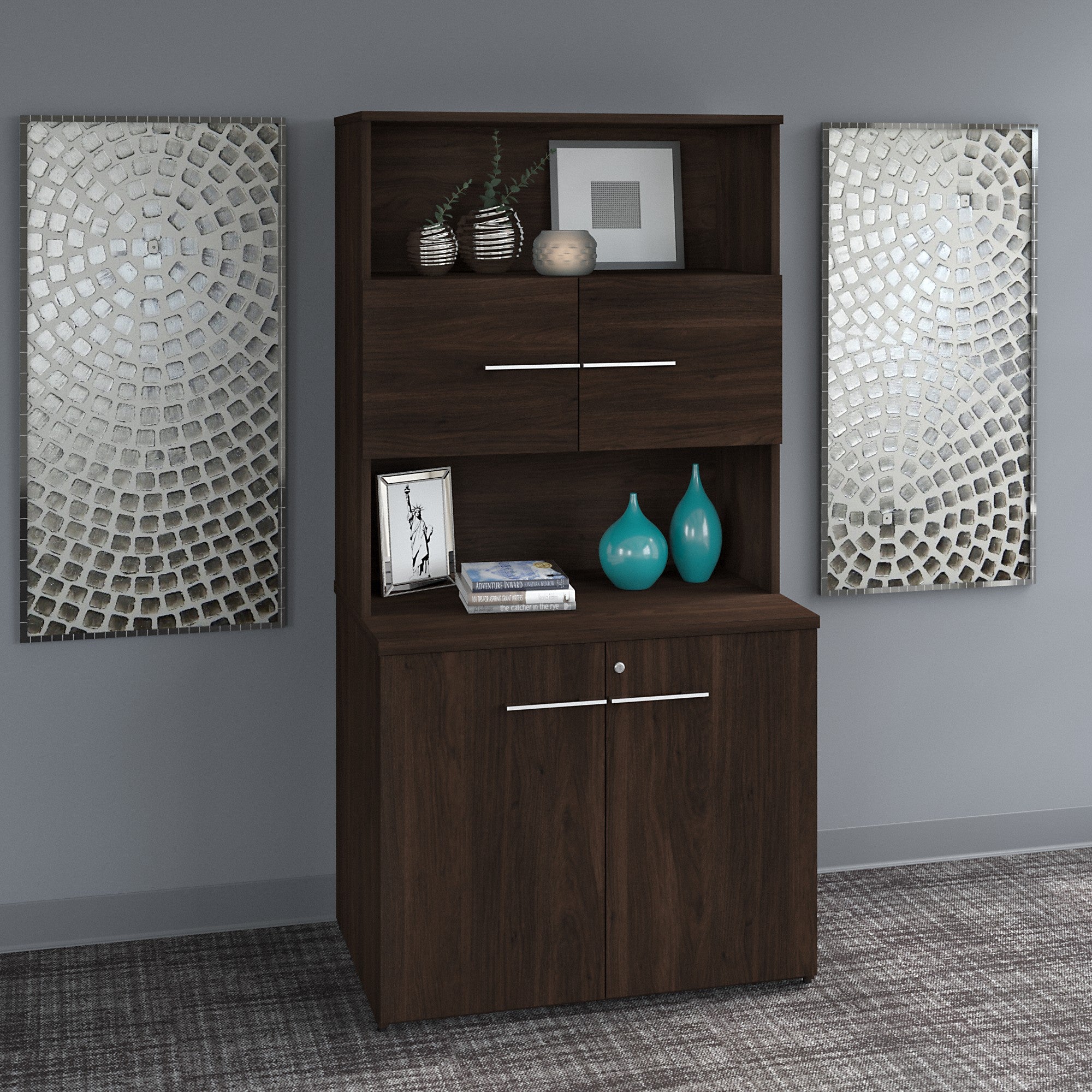 Bush Business Furniture Office 500 36W Tall Storage Cabinet with Doors and Shelves