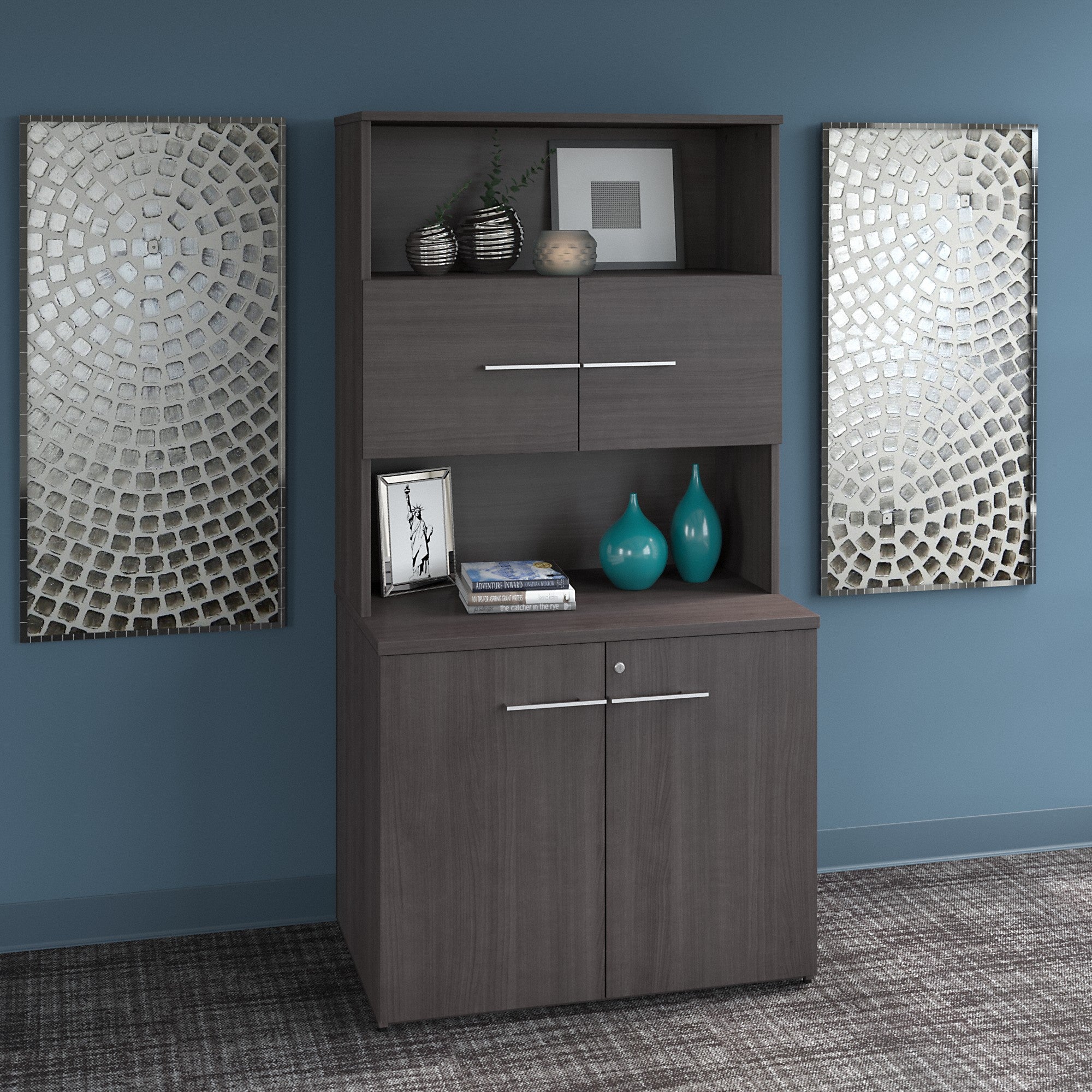 Bush Business Furniture Office 500 36W Tall Storage Cabinet with Doors and Shelves