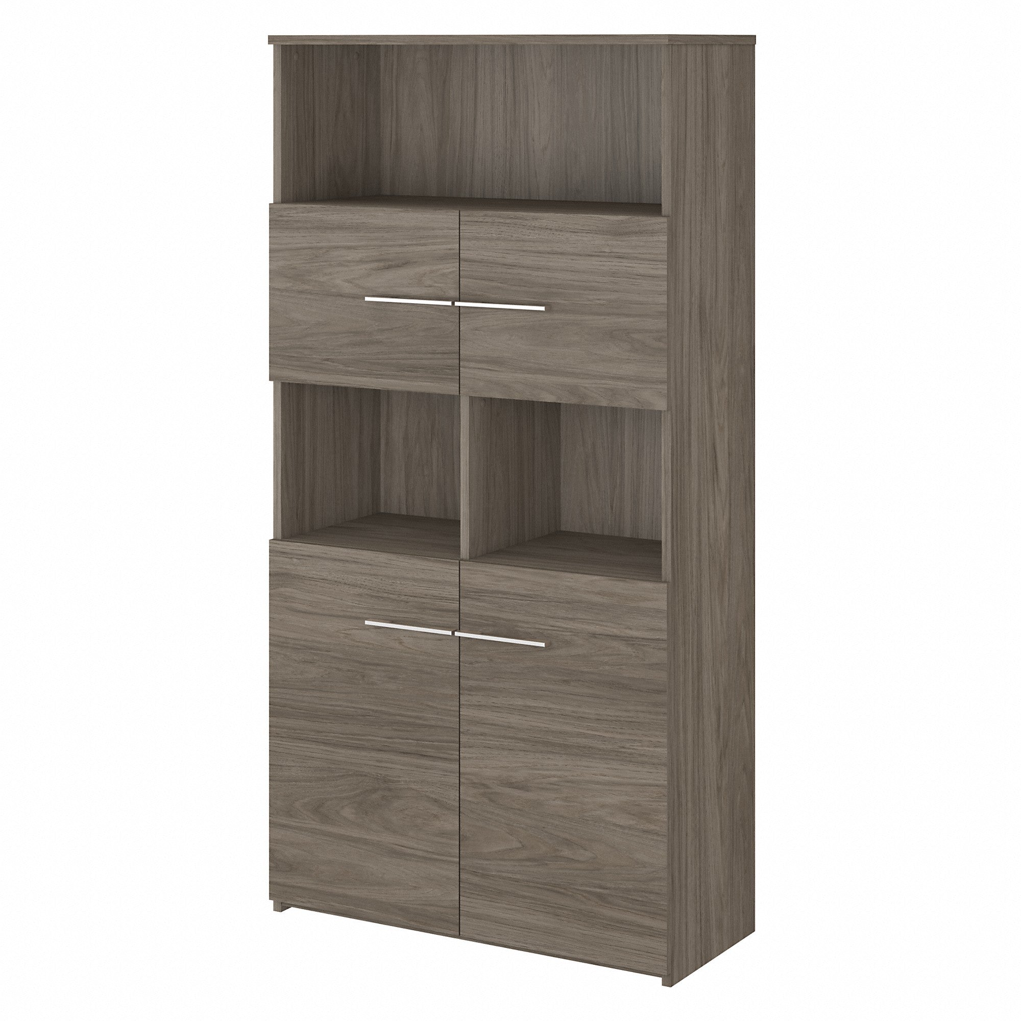 Bush Business Furniture Office 500 5 Shelf Bookcase with Doors