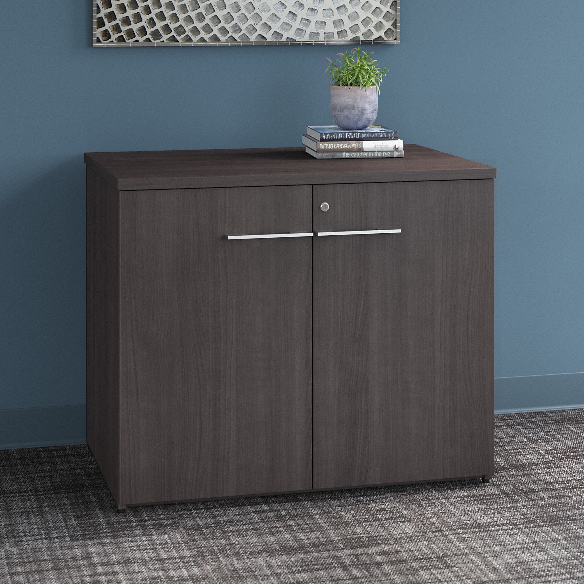 Bush Business Furniture Office 500 36W Storage Cabinet with Doors - Assembled