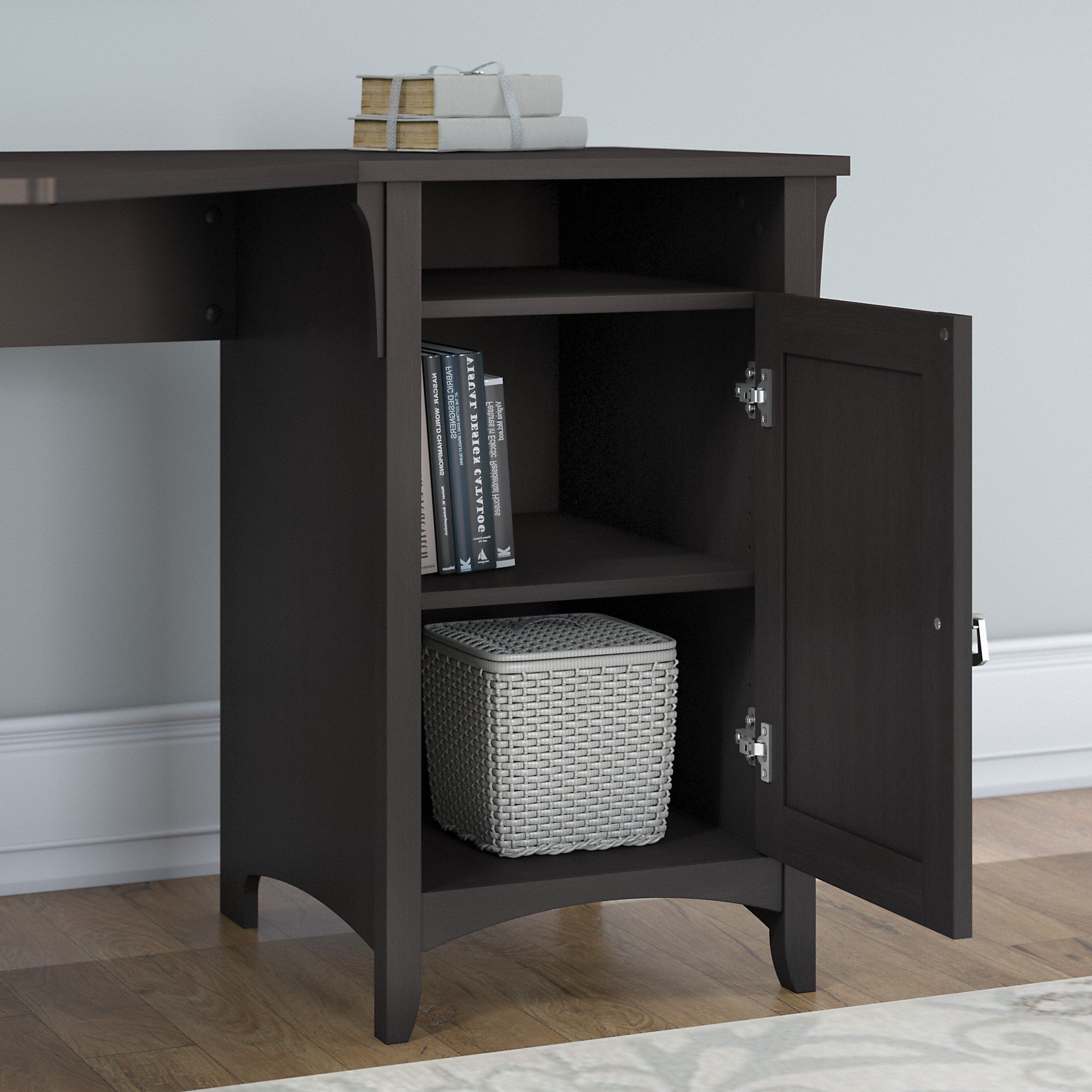 Bush Furniture Salinas 55W Corner Desk with Storage