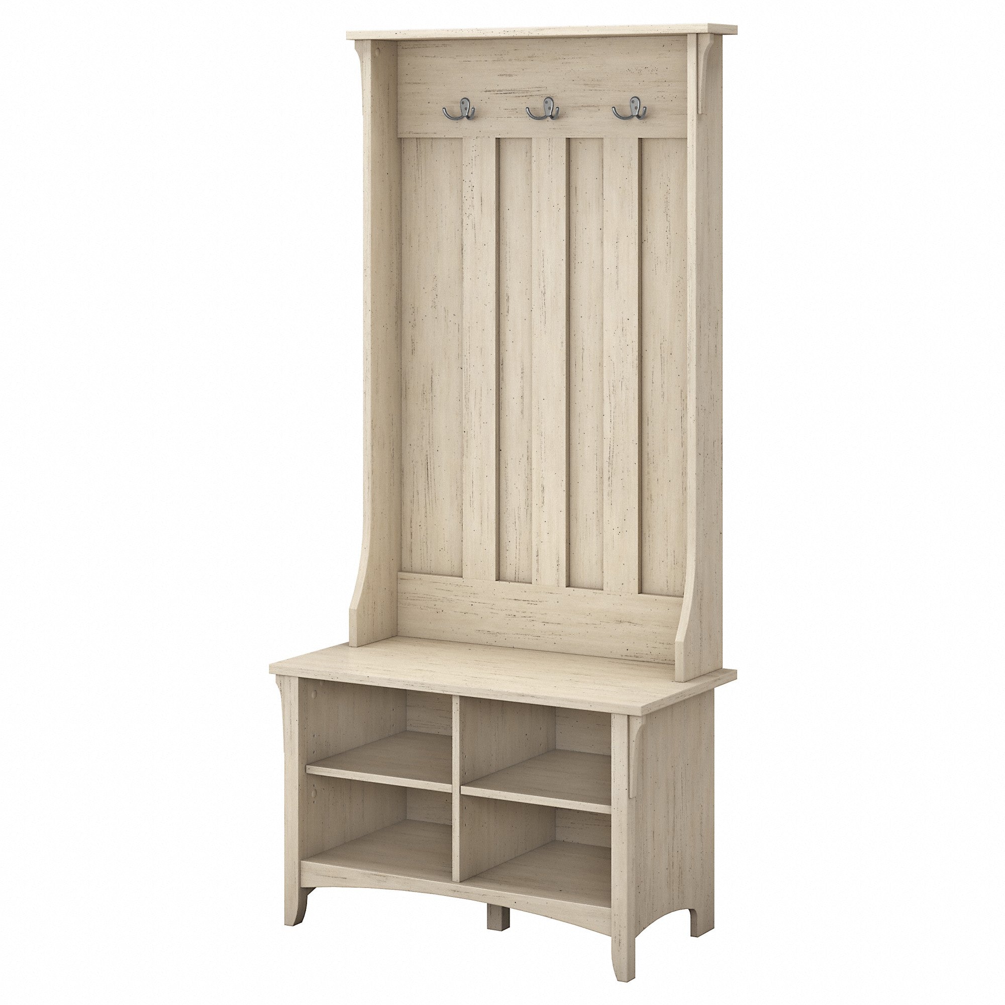 Bush Furniture Salinas Hall Tree with Storage Bench