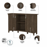 Bush Furniture Salinas Entryway Storage Set with Hall Tree, Shoe Bench and Accent Cabinet