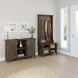 Bush Furniture Salinas Entryway Storage Set with Hall Tree, Shoe Bench and Accent Cabinet