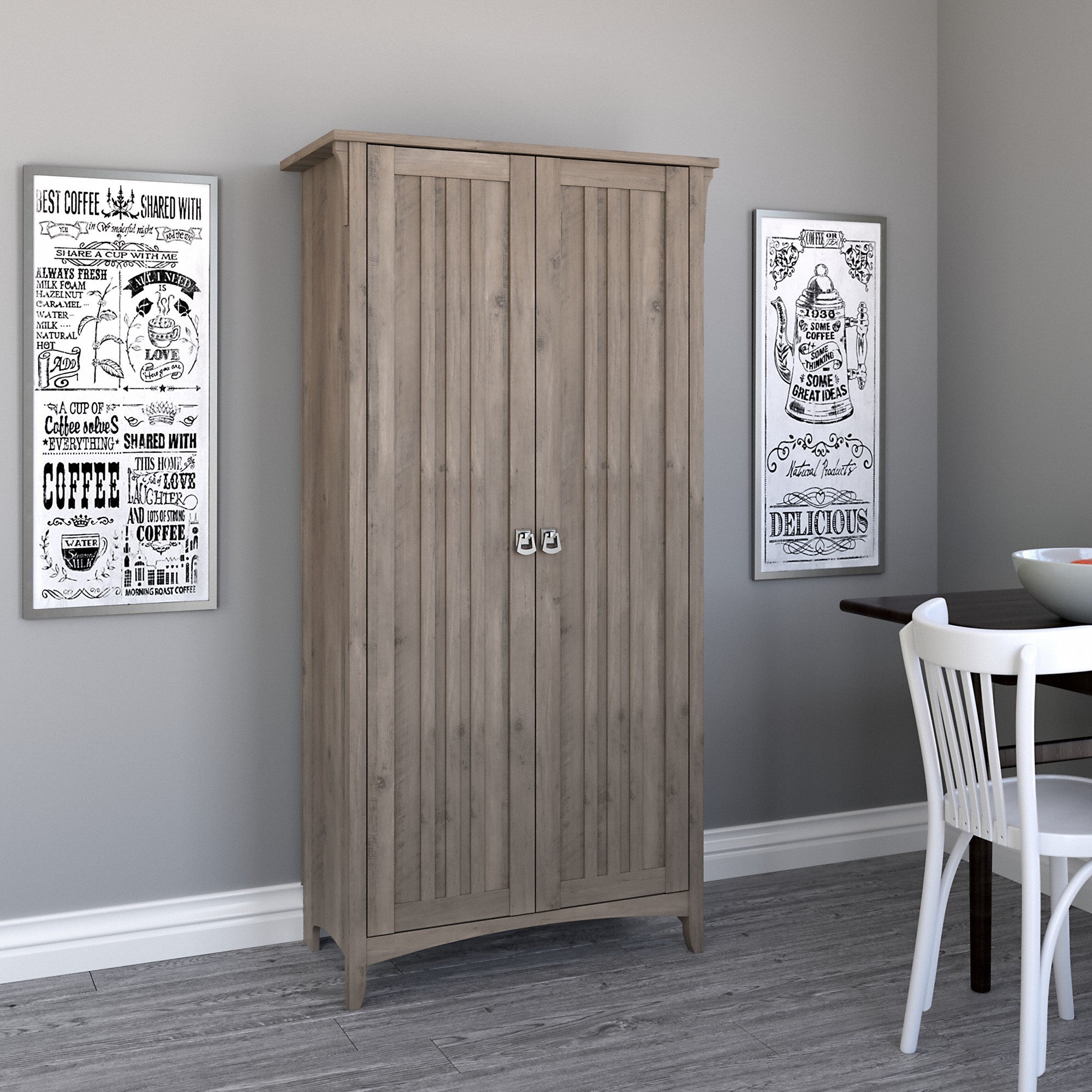 Bush Furniture Salinas Kitchen Pantry Cabinet with Doors