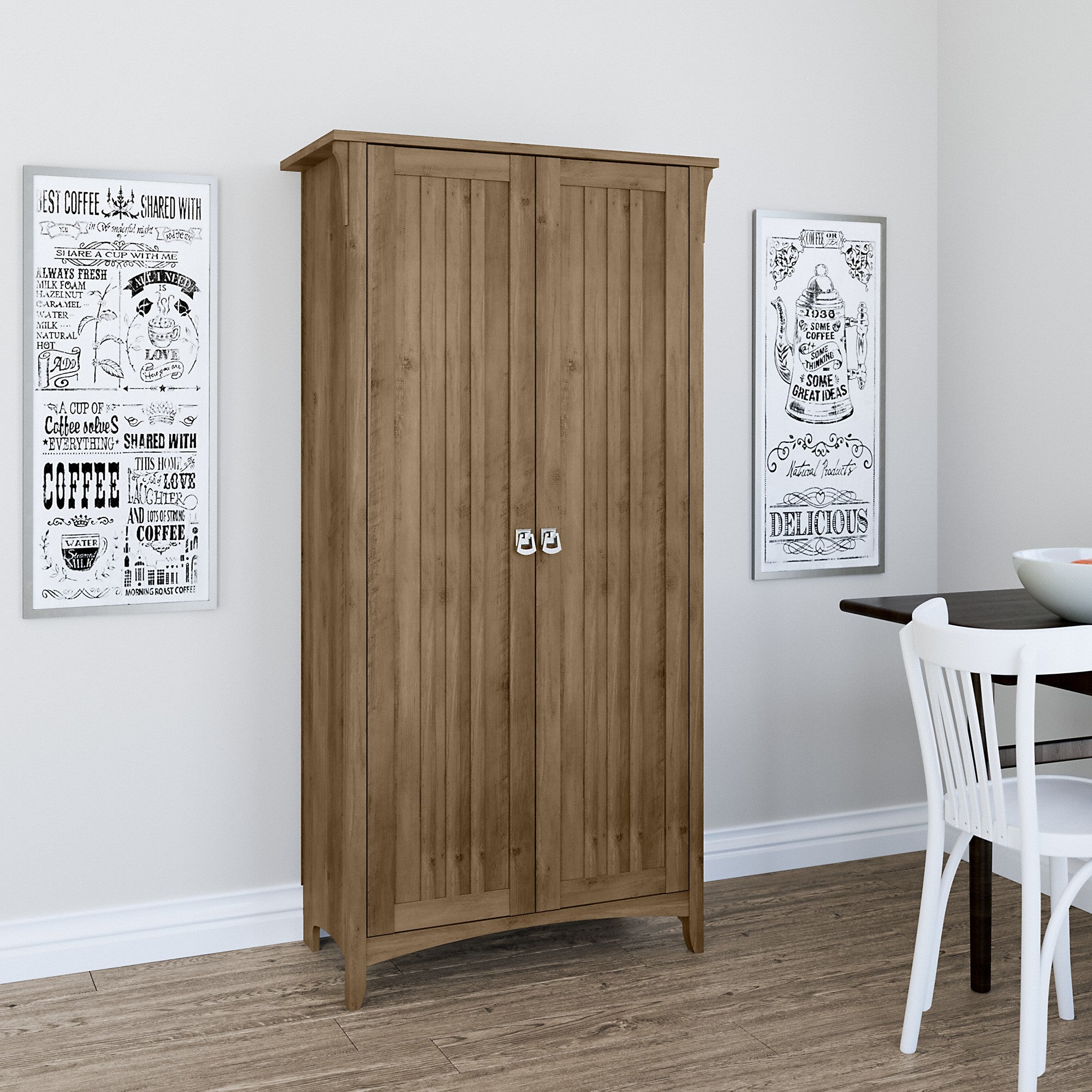 Bush Furniture Salinas Kitchen Pantry Cabinet with Doors