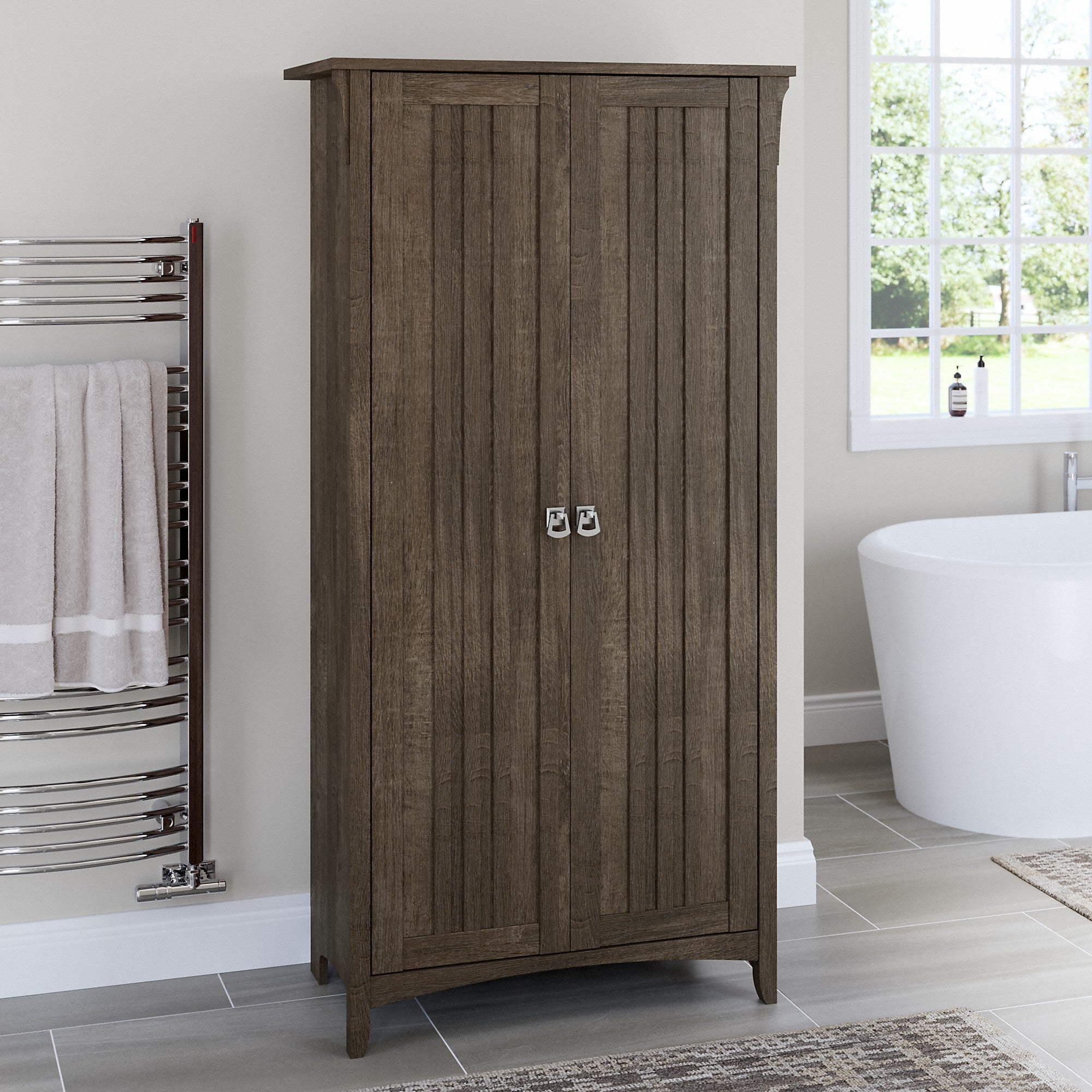 Bush Furniture Salinas Bathroom Storage Cabinet with Doors