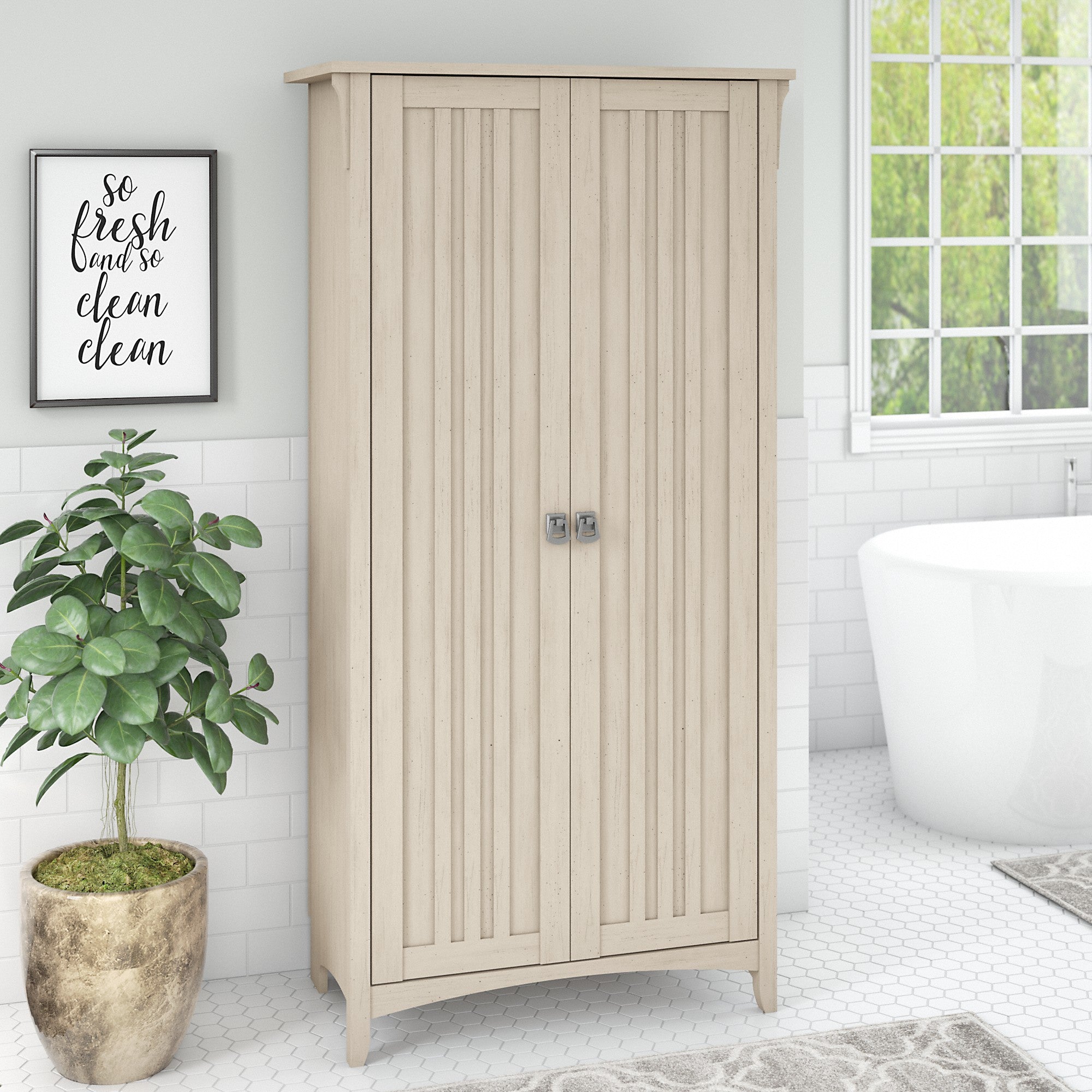 Bush Furniture Salinas Bathroom Storage Cabinet with Doors