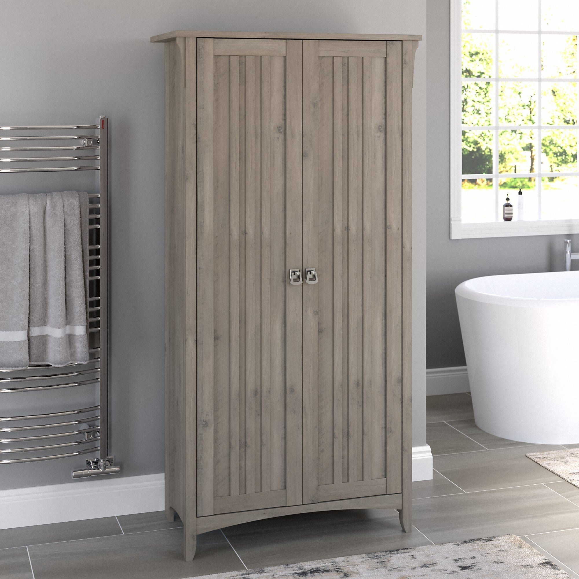 Bush Furniture Salinas Bathroom Storage Cabinet with Doors