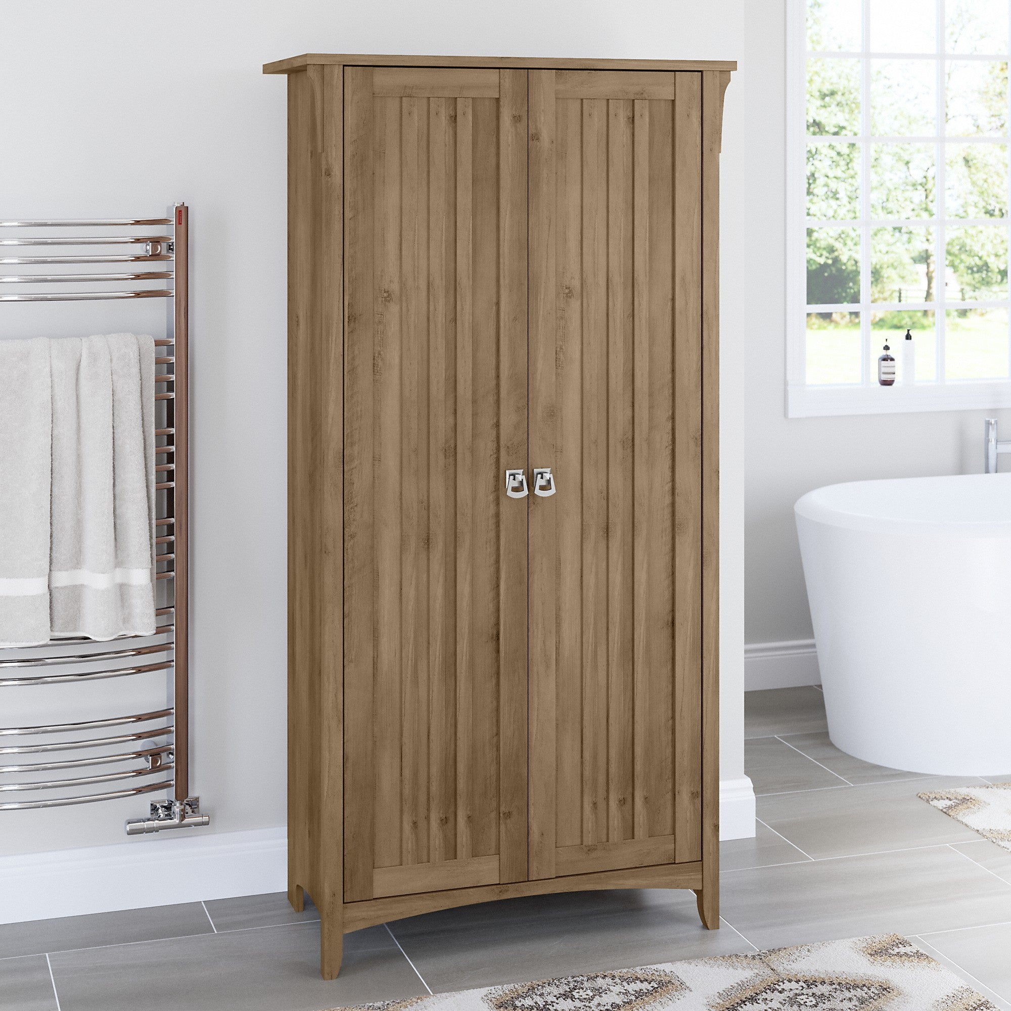 Bush Furniture Salinas Bathroom Storage Cabinet with Doors