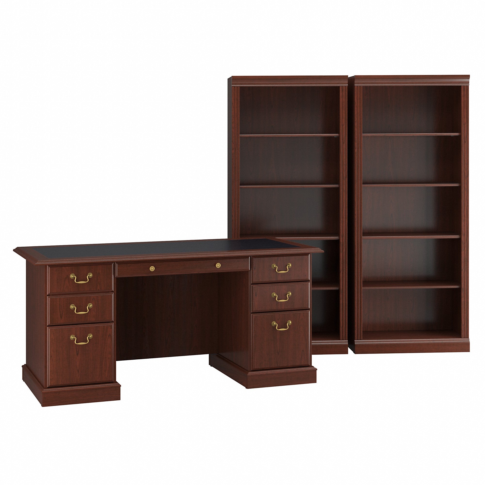 Bush Furniture Saratoga Executive Desk and Bookcase Set