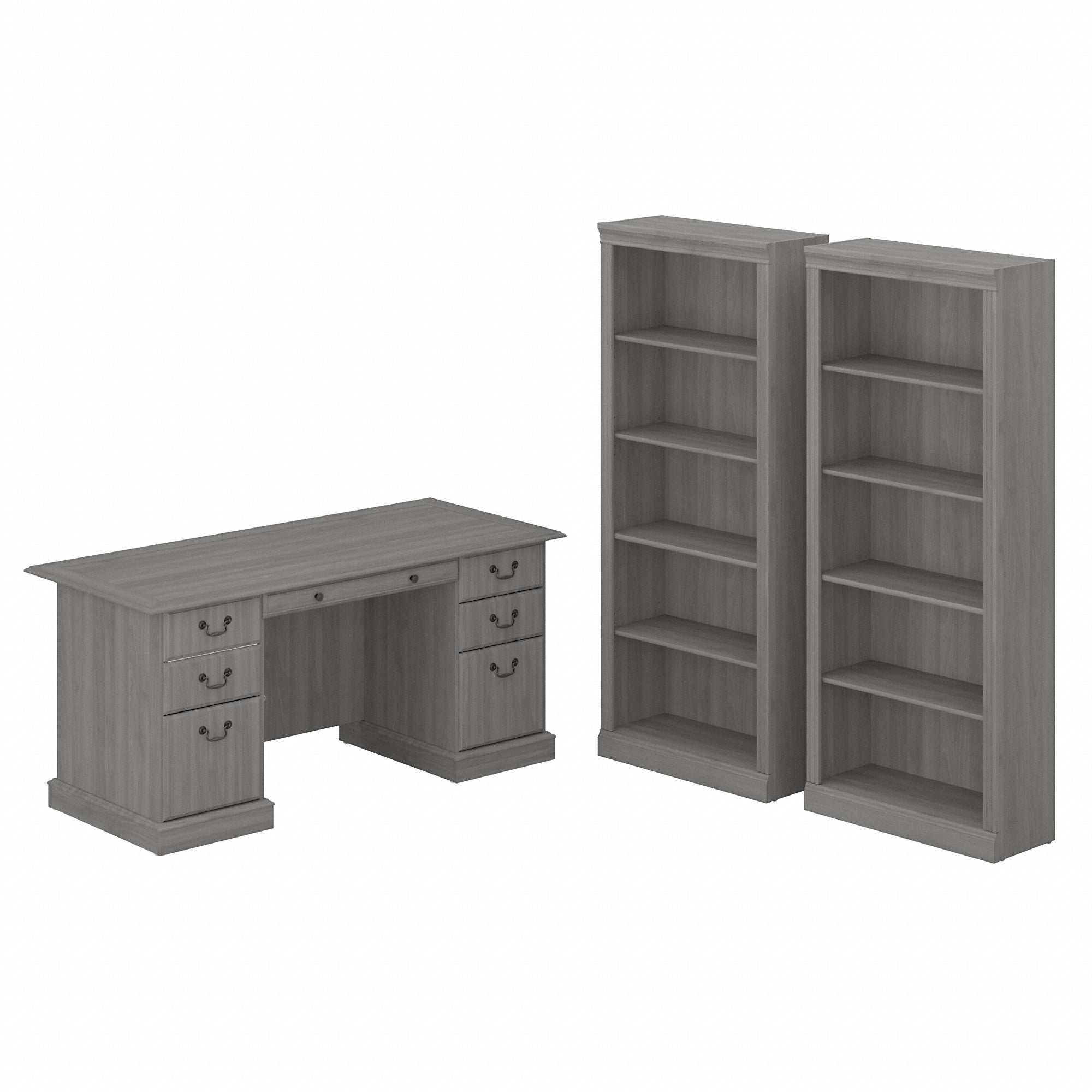 Bush Furniture Saratoga Executive Desk and Bookcase Set