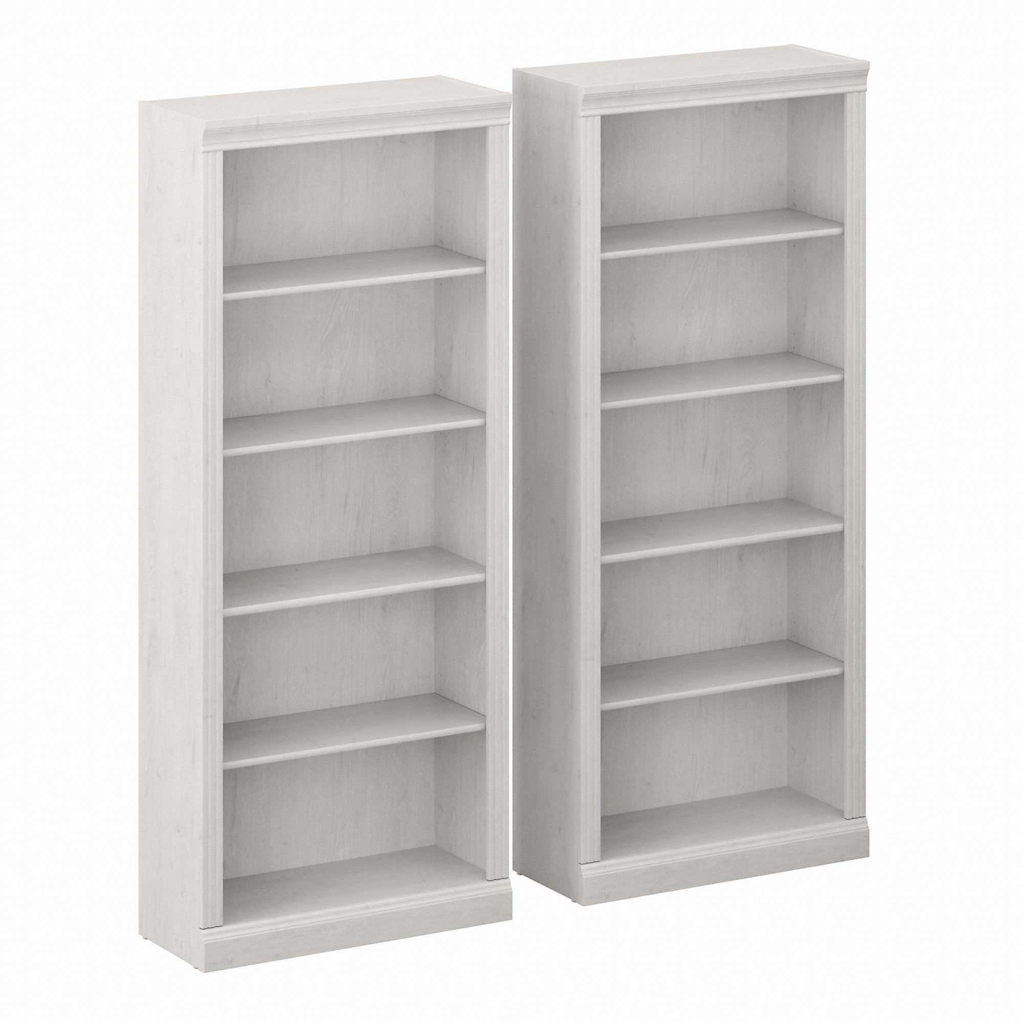Bush Furniture Saratoga Tall 5 Shelf Bookcase - Set of 2